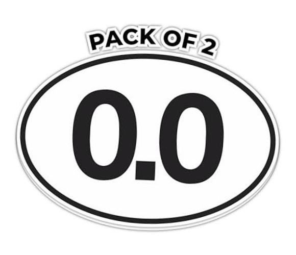 0.0 Sticker No Running – Don’t Run Funny Marathon Sticker – Waterproof