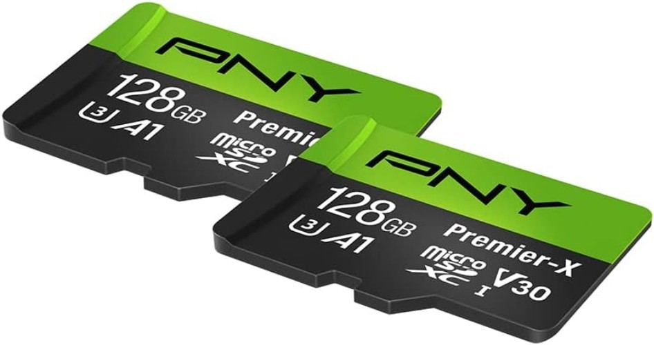 P–GE 128GB Premier-X Class 10 U3 V30 microSDXC Flash Memory Card 2-Pack – 10…