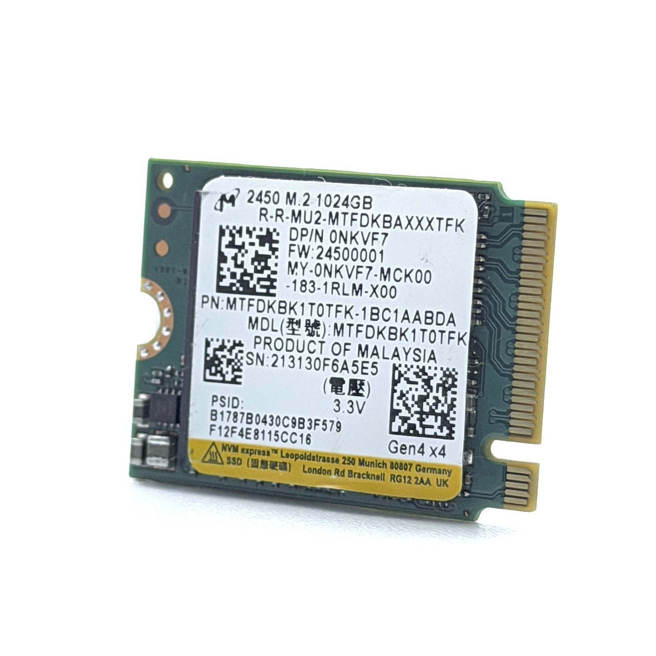 1TB 2230 M.2 NVMe PCIe SSD Solid State drives major brands