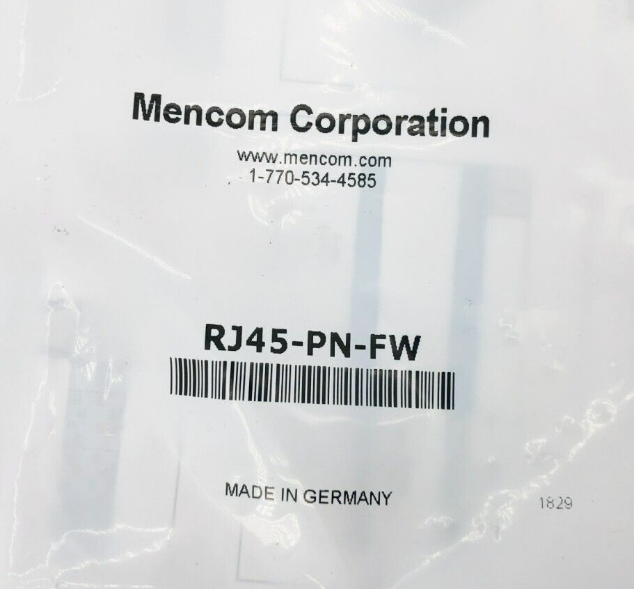 New Mencom RJ45-PN-FW Field Wireable Ethernet RJ45 Plug Male