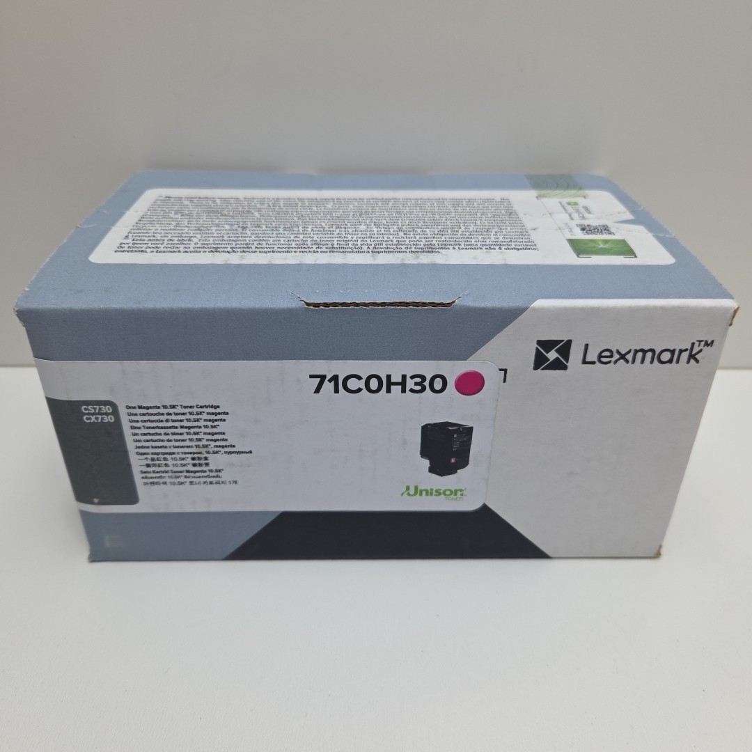 NEW GENUINE – LEXMARK 71C0H30 High Yield 10.5K MAGENTA TONER – CS730 CX730