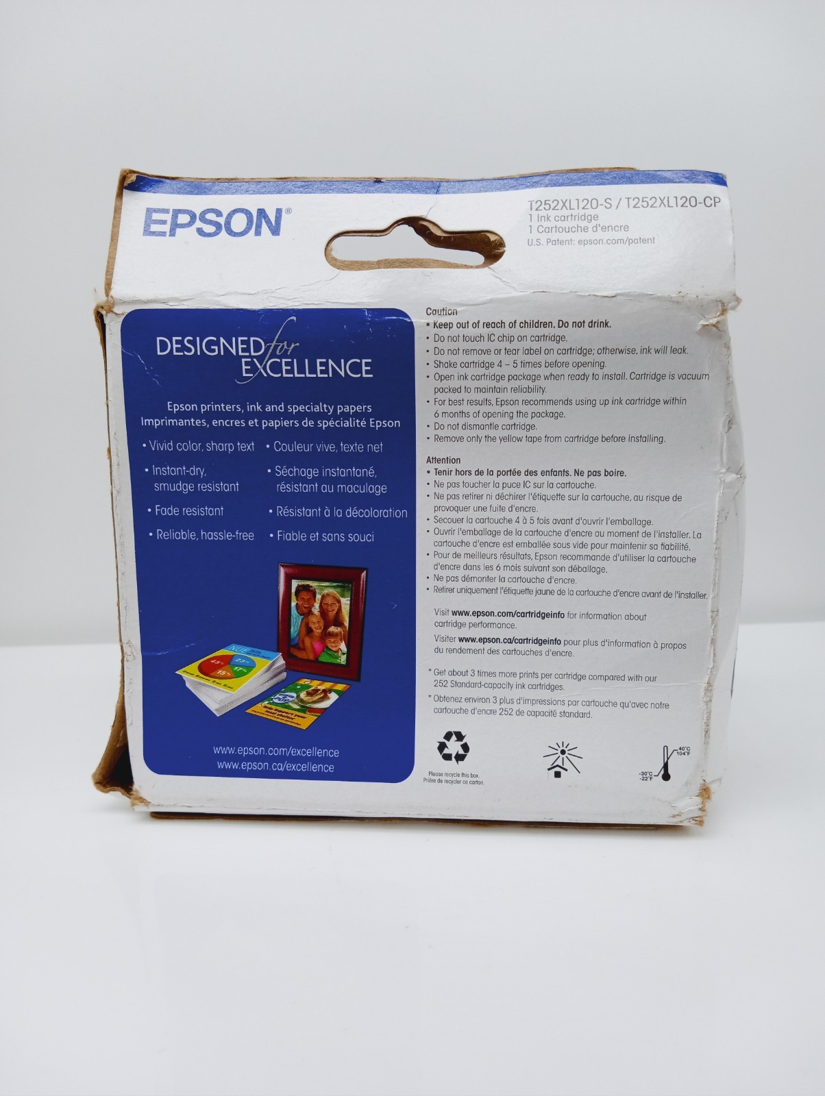 Epson 252XL High Capacity Black Ink Cartridge Exp 11/2027