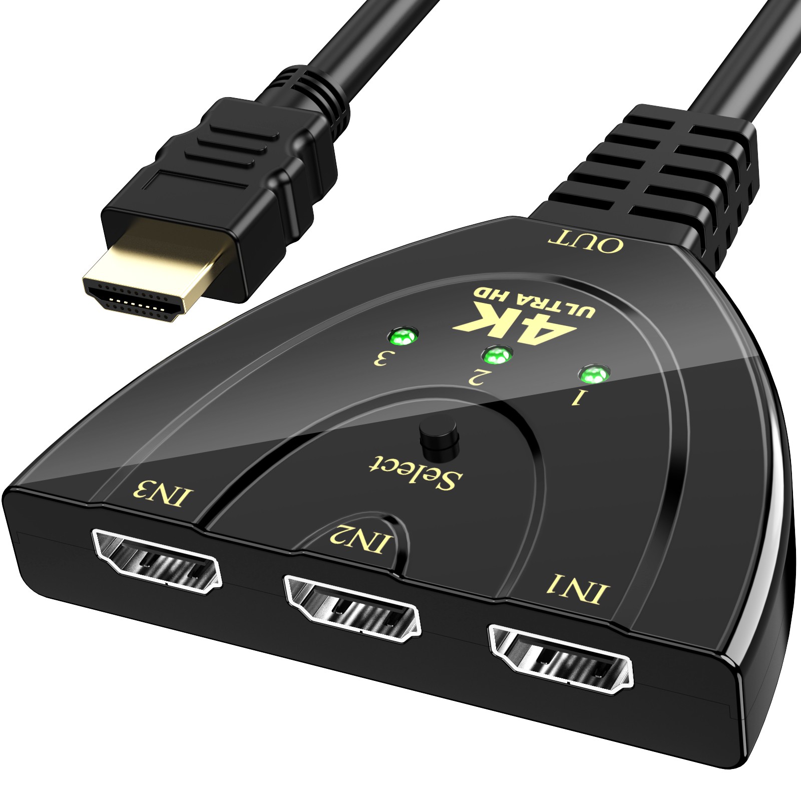 4K HDMI Cable Splitter Adapter Converter 3 In 1 Out 1 Male to 3 Female lot
