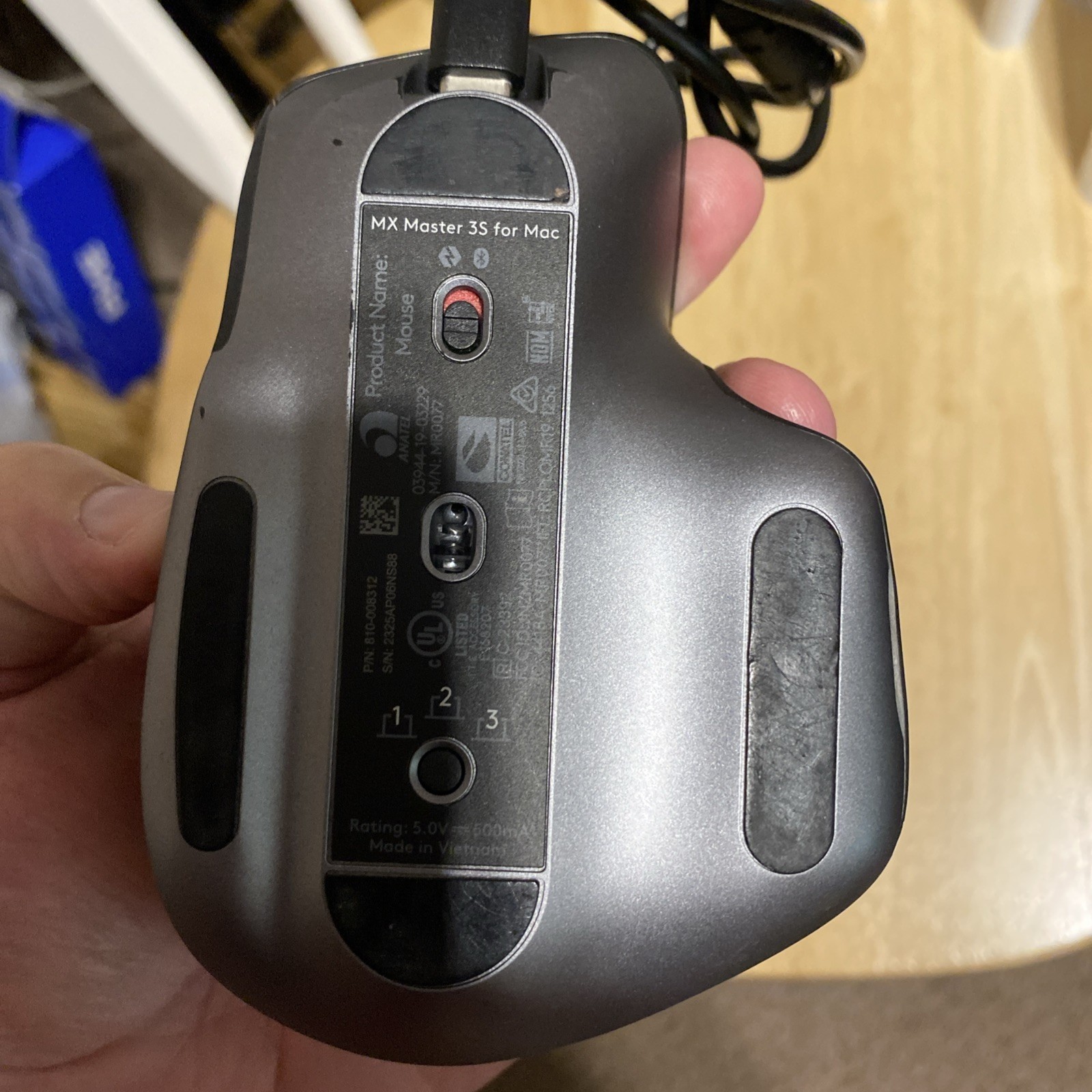 Logitech MX Master 3S Wireless Mouse – Graphite With Cable No Dongle