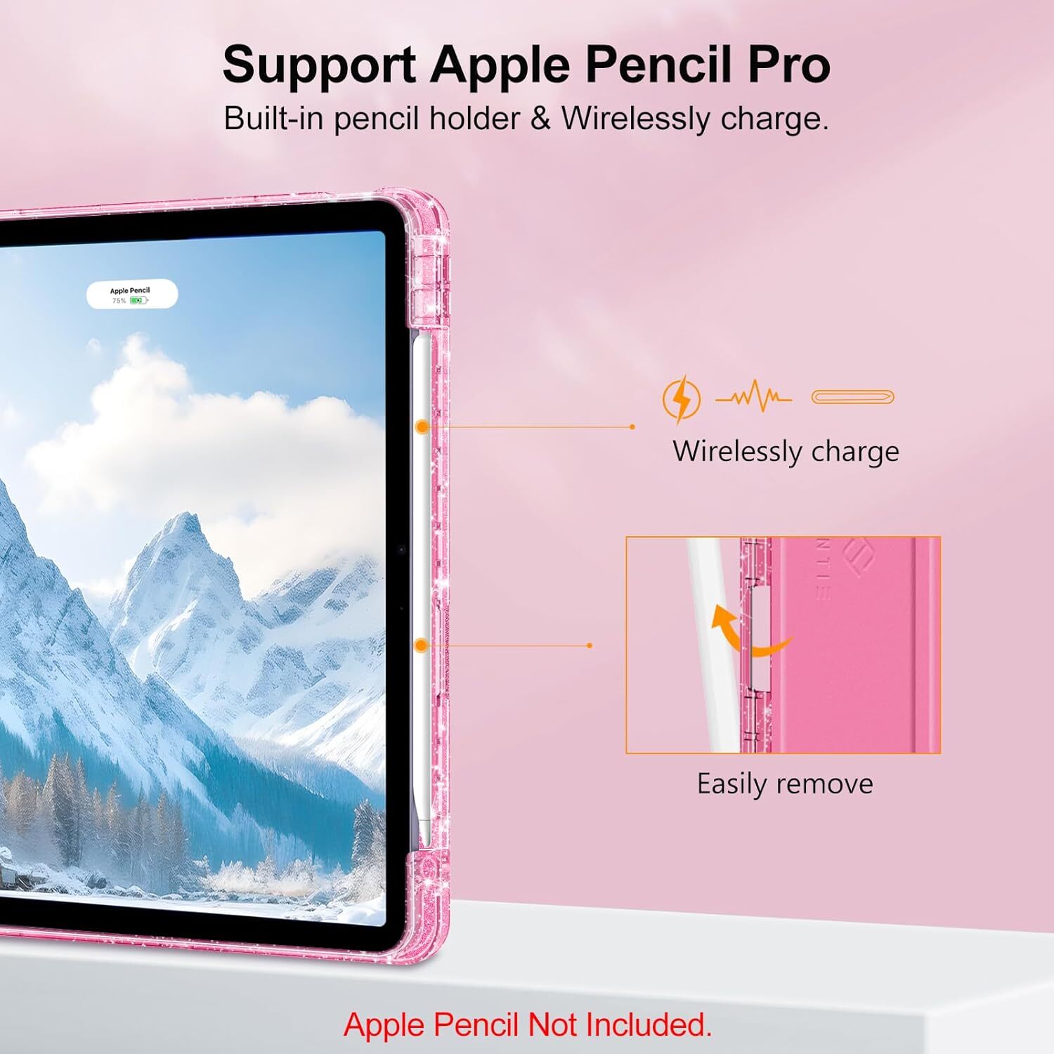 Slim Case for iPad Air 11-inch M3 2025 2024/iPad Air 5th 4th Shiny Clear Cover