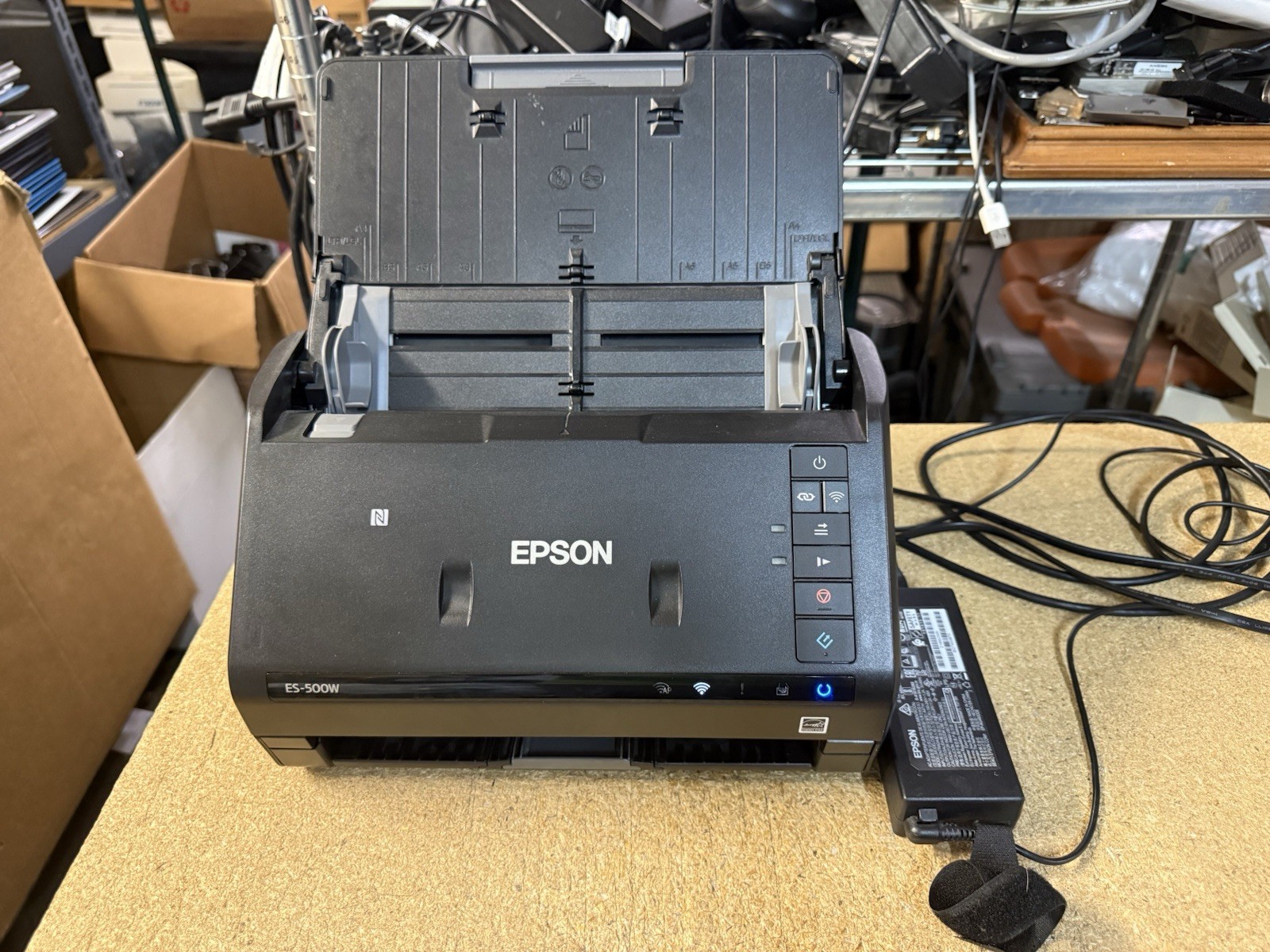 Epson WorkForce ES-500W Wireless Duplex Desktop Document Scanner w/ Power