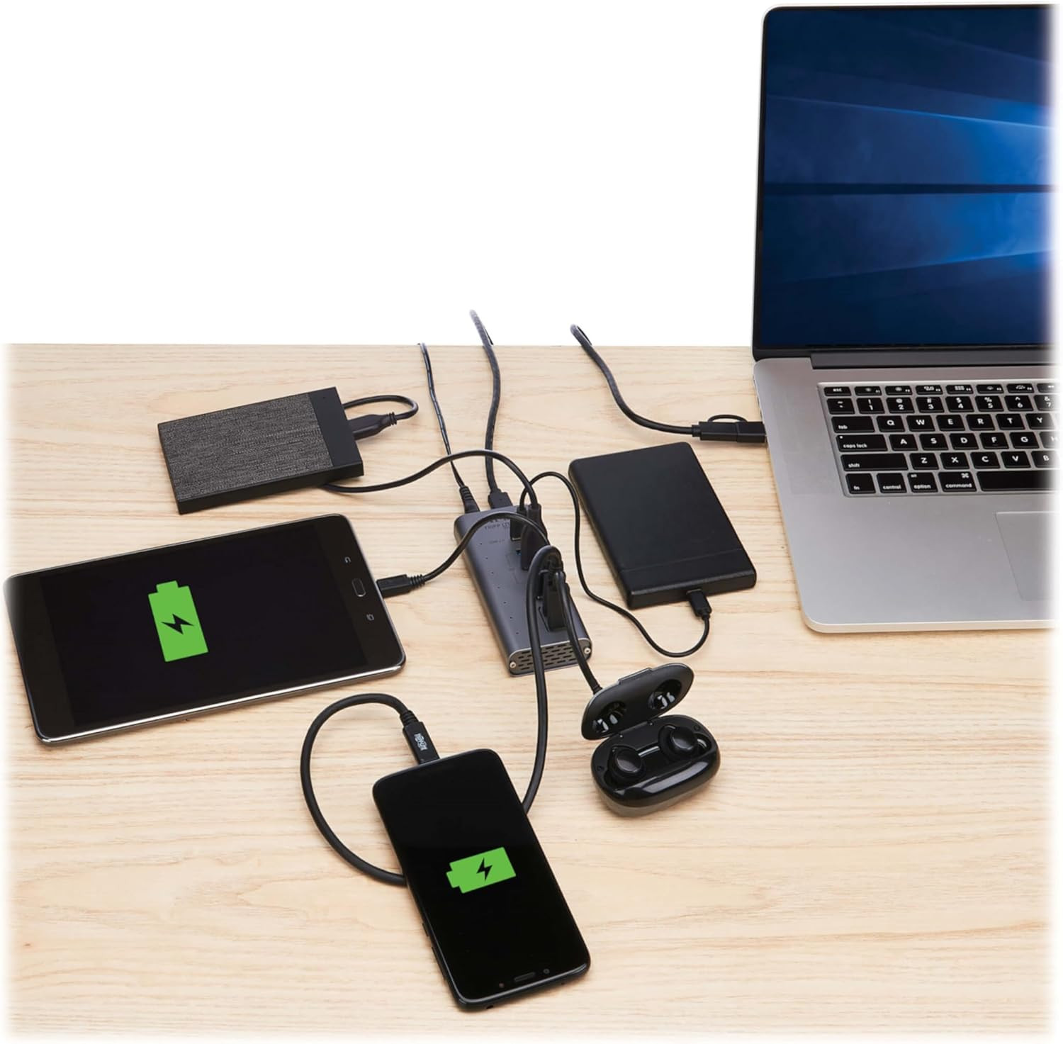 Eaton Series USB C Hub 3.2 Gen 2 with 5 USB-A and 2 USBC Ports, up to 10 Gbps D