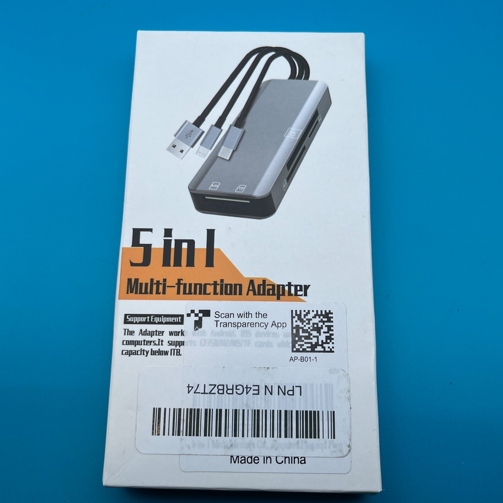 5 in 1 Multi-Function Adapter NK-3044S Type C Lightning USB A SD CF M2 Open Box