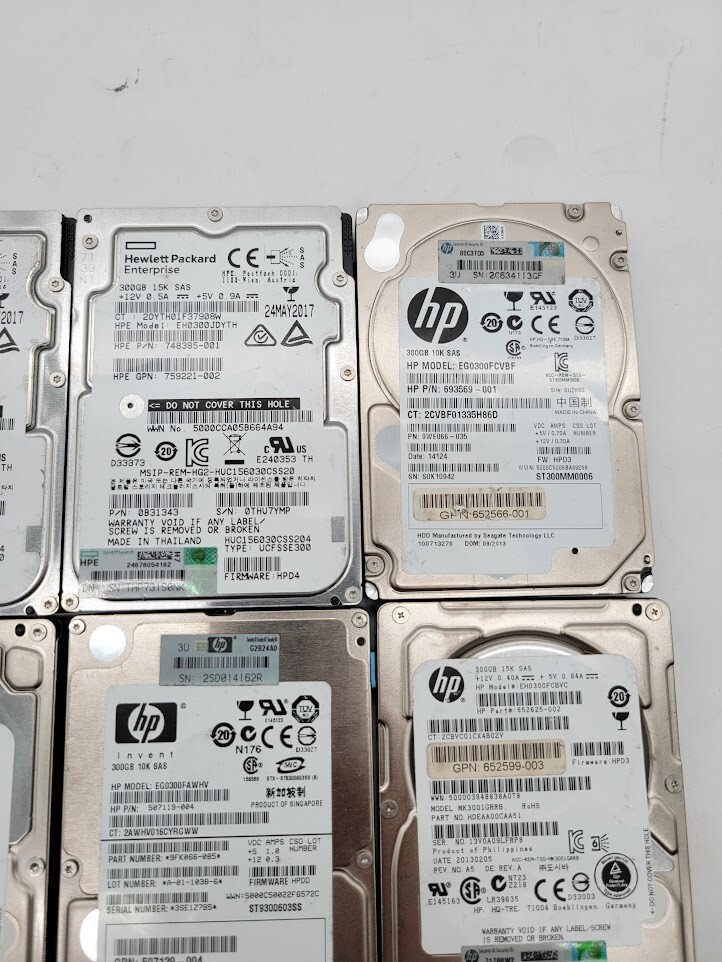 Lot of 8 500GB 2.5″ SAS Mixed brands Hard Drive check the description