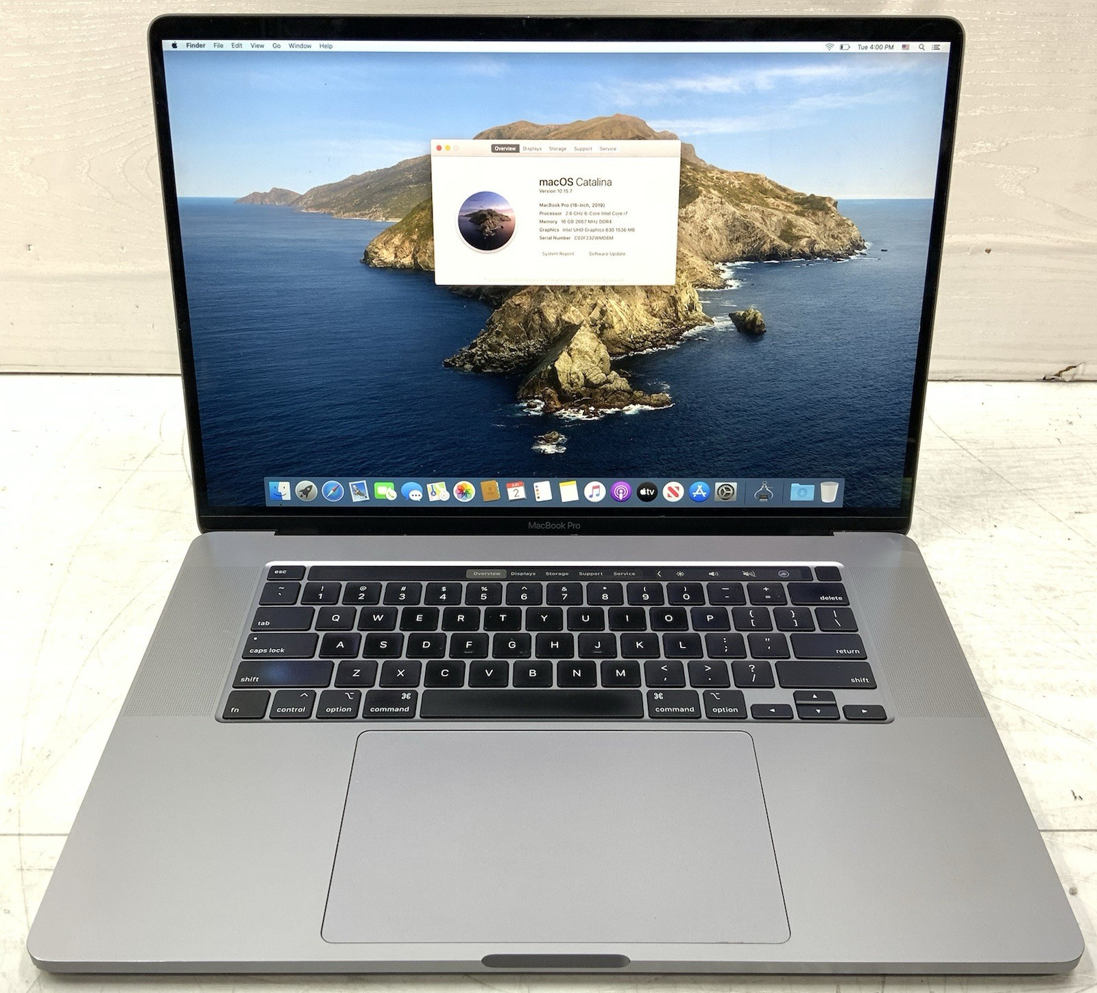 Apple Macbook Pro A2141 Intel i7-9750H 2.6GHz 512GB 16GB DDR4 Radeon Pro 5300M
