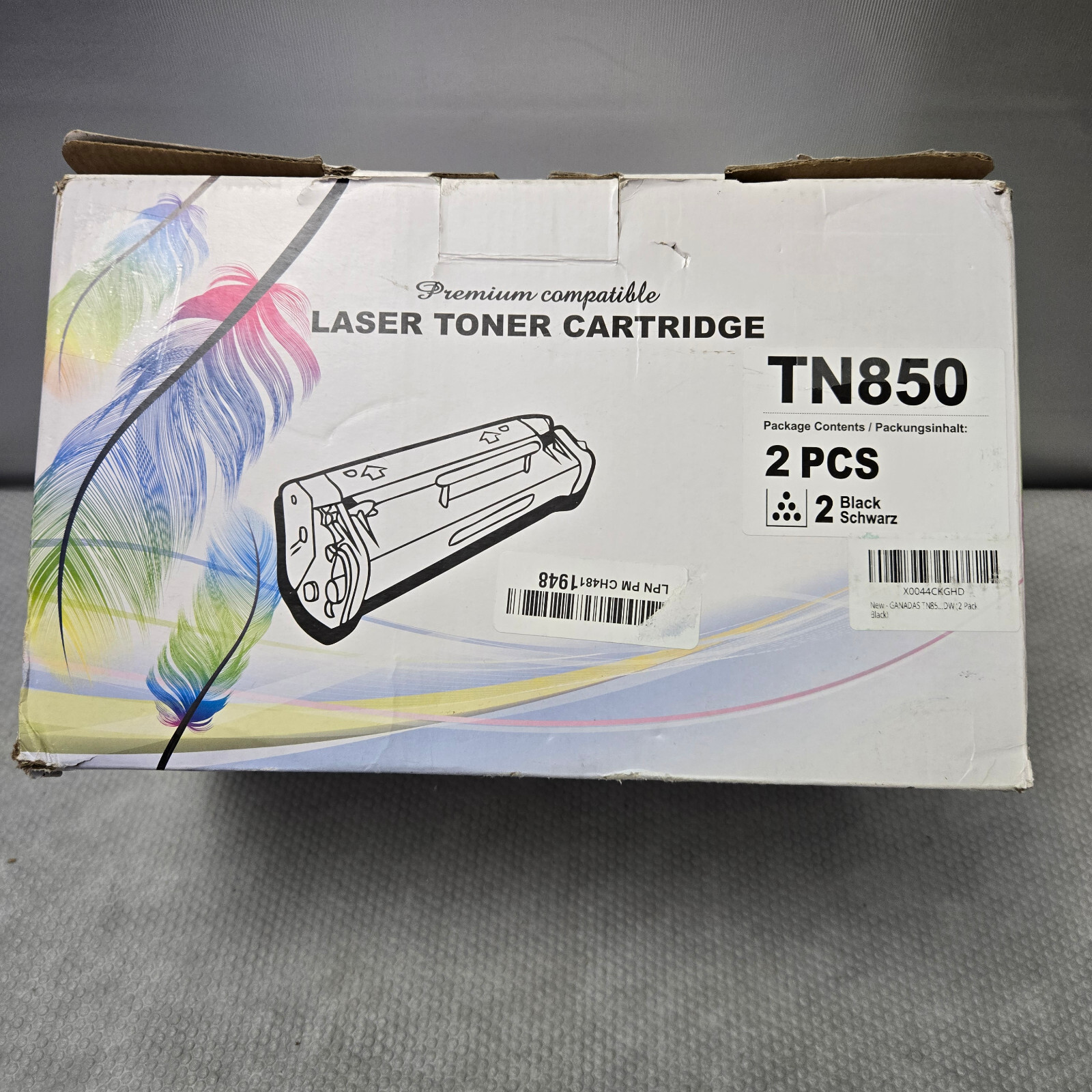 TN850 850 TN-850 2PK For Brother High Yield Black Toner Cartridge