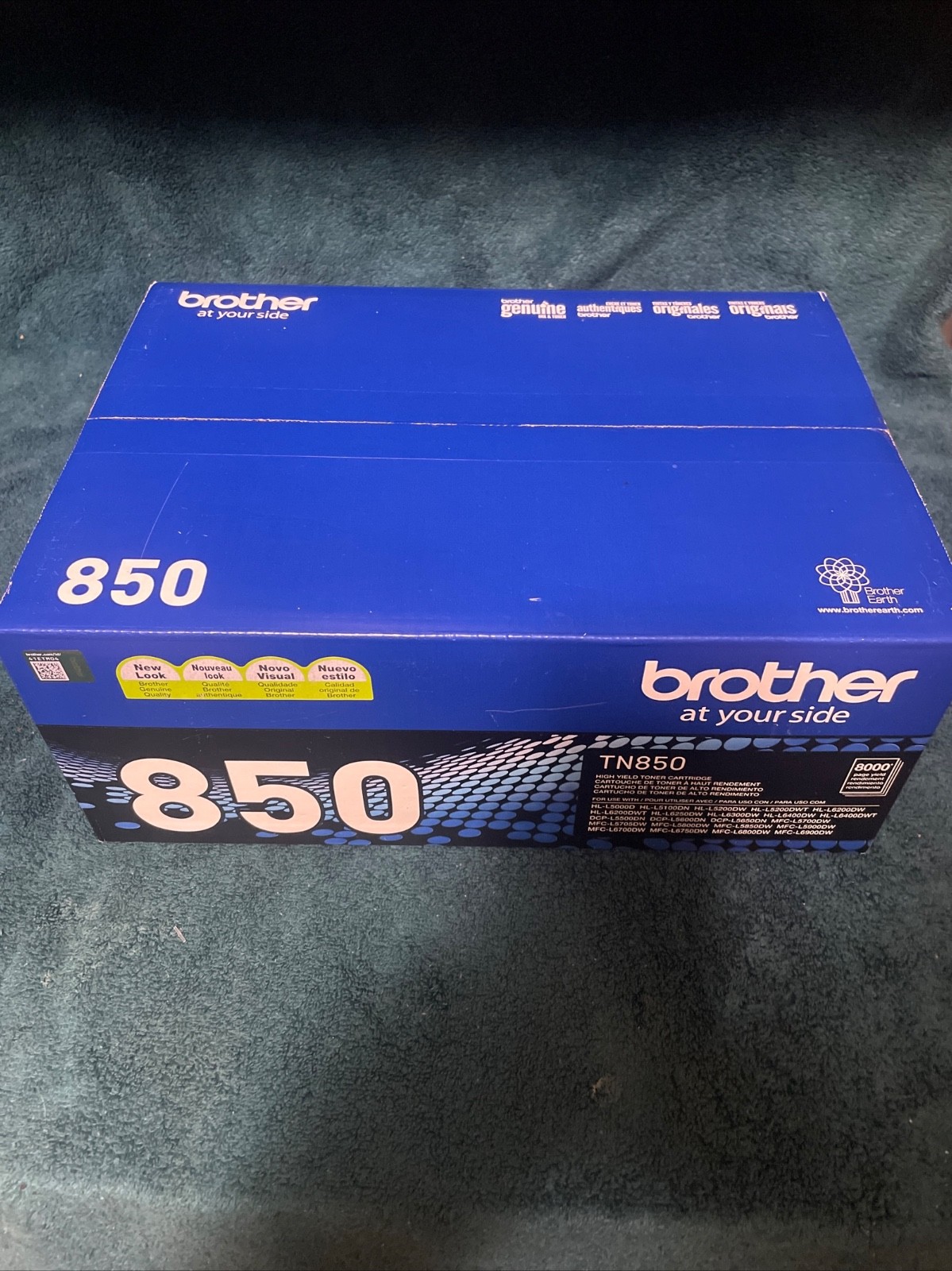 Brother TN850 High Yield Black Toner Cartridge Genuine OEM Replacement