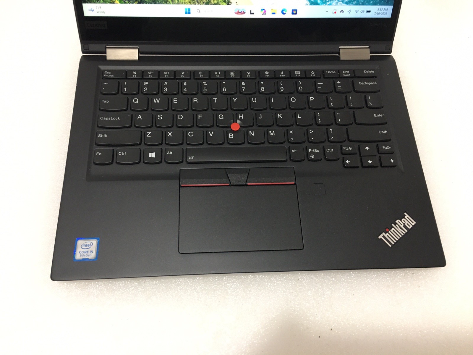 Lenovo Thinkpad X390 Yoga 13.3” Touchscreen 128gb Nvme Win 12 i5-8265u 4Core
