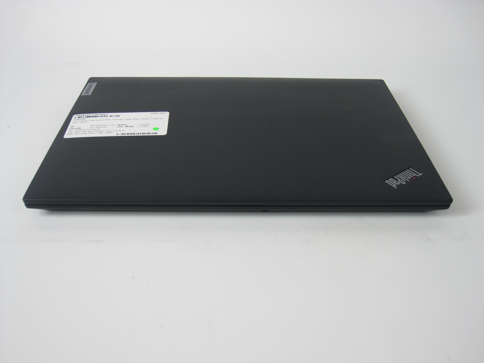 Lenovo ThinkPad P16s Gen 1 15″ 16GB DDR4 i7-1260P 2.1GHz 512GB NVMe Win11Pro