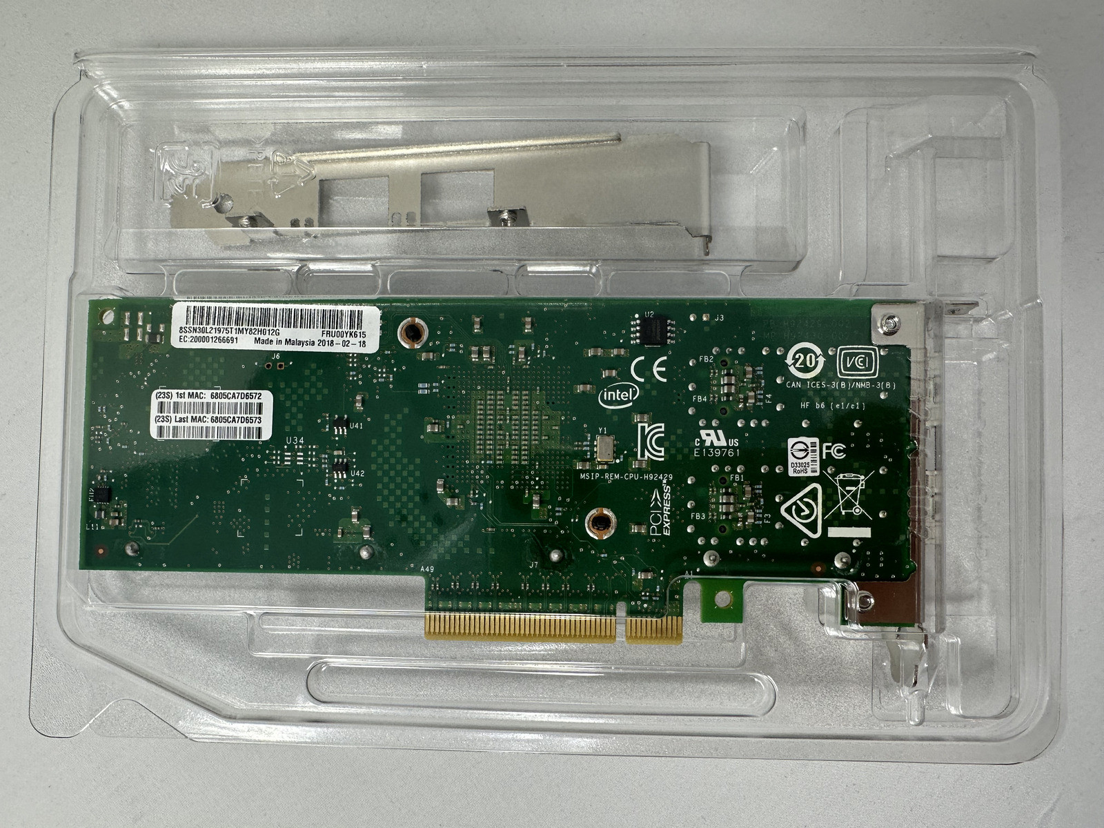 X710-DA2 INTEL/Lenovo Ethernet Converged Network Adapter 81Y3522 81Y3521 01DA902