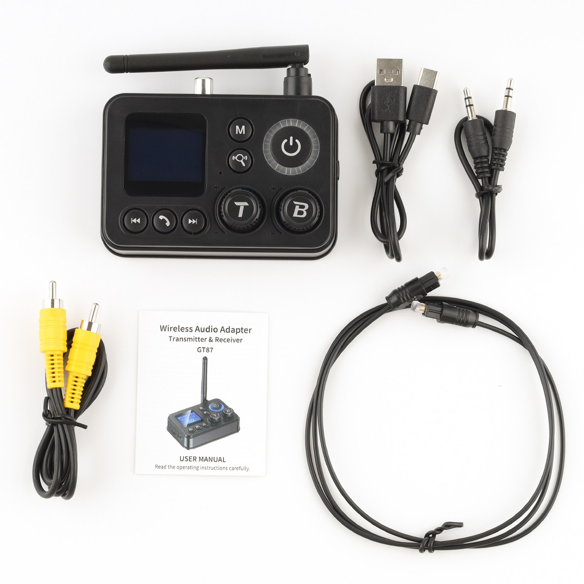 Bluetooth 5.3 Transmitter Receiver 3.5mm AUX RCA TV Home Stereo Audio Adapter-