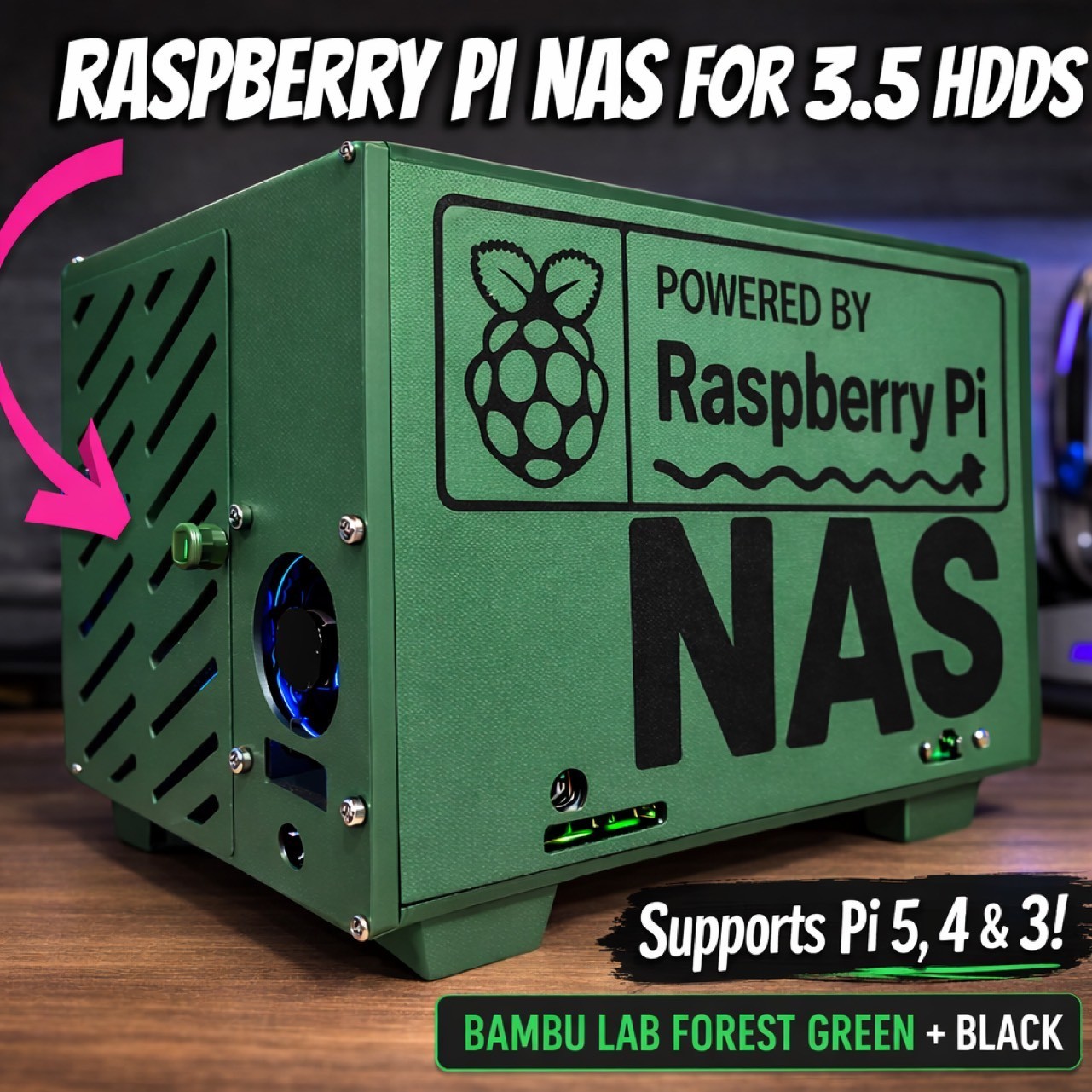 Raspberry pi 5 & pi 3 pi 4 NAS case