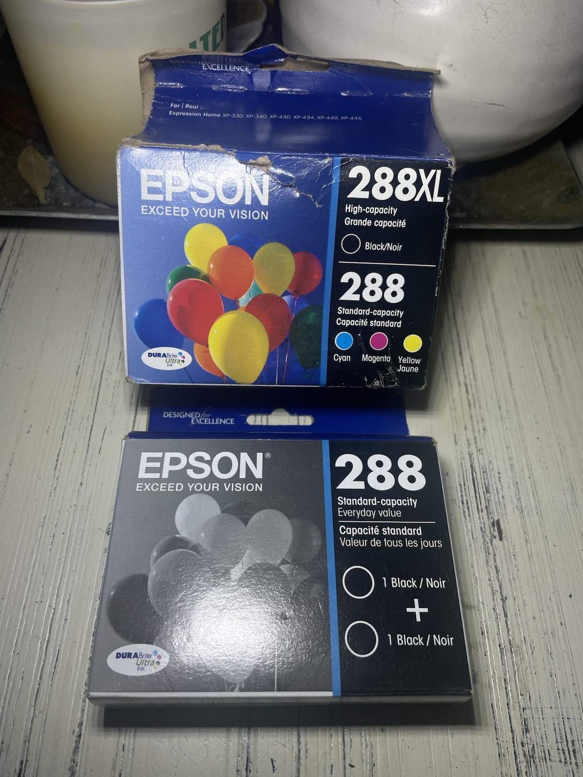 Genuine Epson 288XL Black & C/M/Y +2 Standard Black Ink Cartridges 01/26 & 01/27