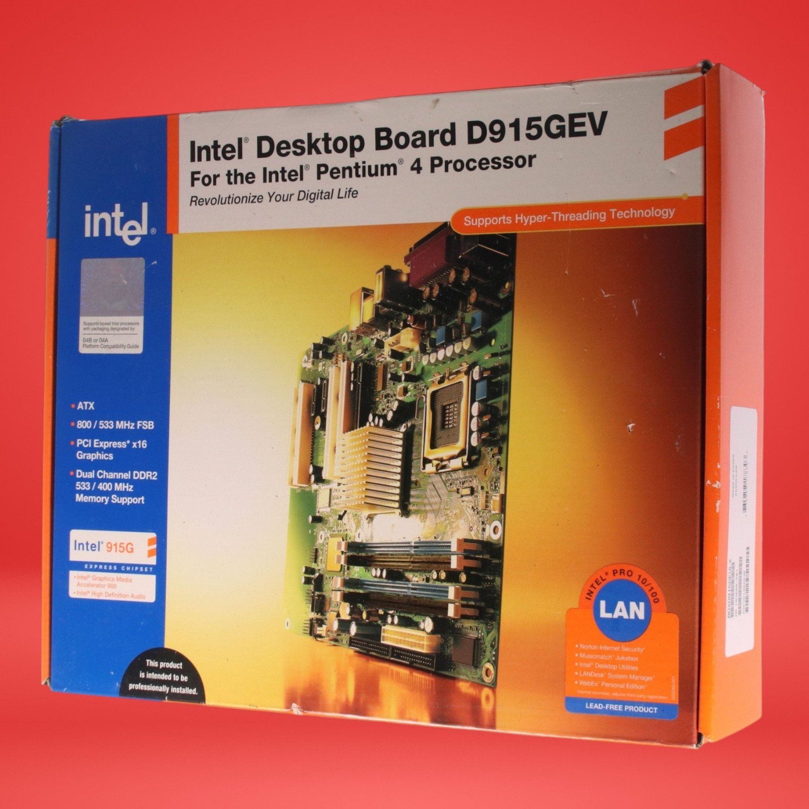 Intel Desktop Board D915GEV ATX 533/400 MHz PCI Express x16 Graphics 4 Processor