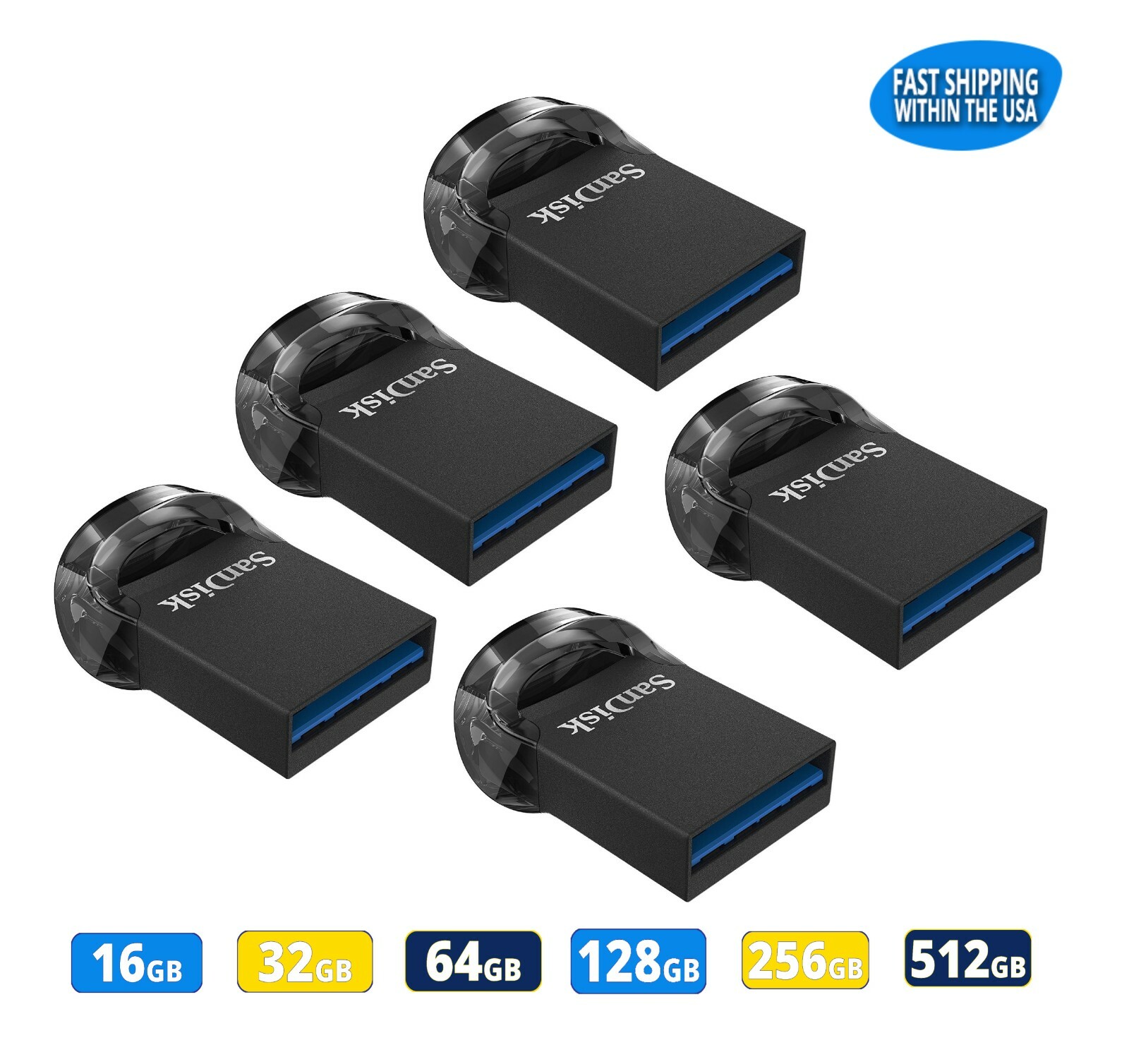 Sandisk Ultra Fit USB 3.1 Flash Drive 64GB 128GB 256G 512GB Wholesale Memory lot