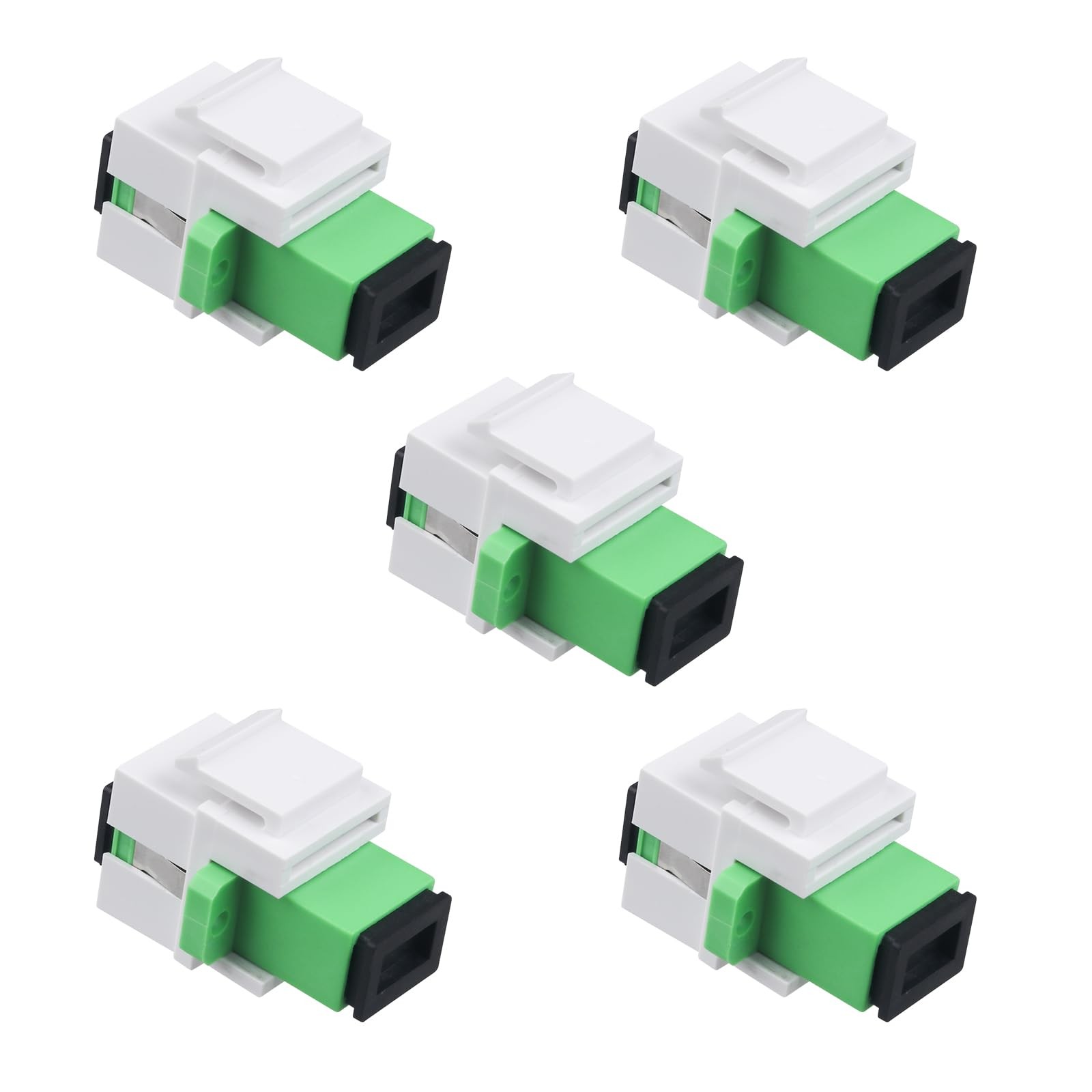 5 PCS SC/APC Fiber Optic Coupler Keystone Jack Singlemode Patch Panel Low Loss