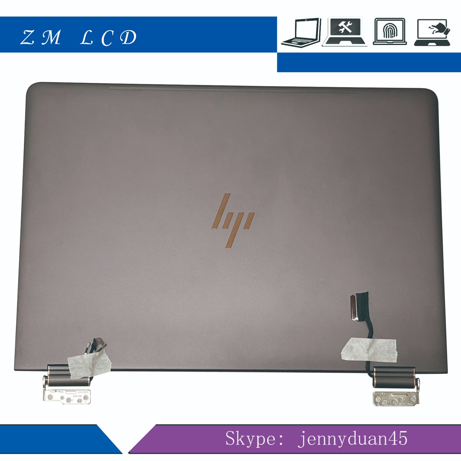 911082-001 HP Spectre x360 15-BL012DX 15-BL010CA UHD LCD TOUCH SCREEN HINGE UP