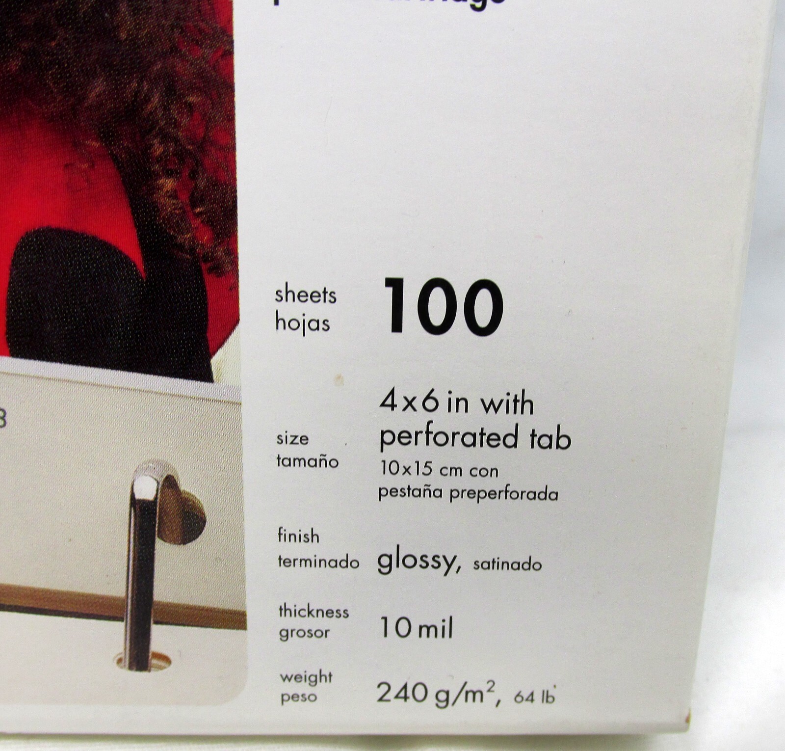 HP Premium Glossy Photo Paper 4X6 Inject 100 Sheets 10 Mil Papel NEW Sealed