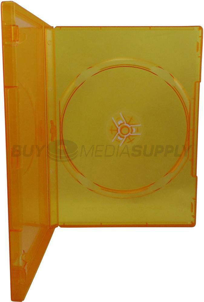 14mm Standard Clear Orange 1 Disc DVD Case Lot