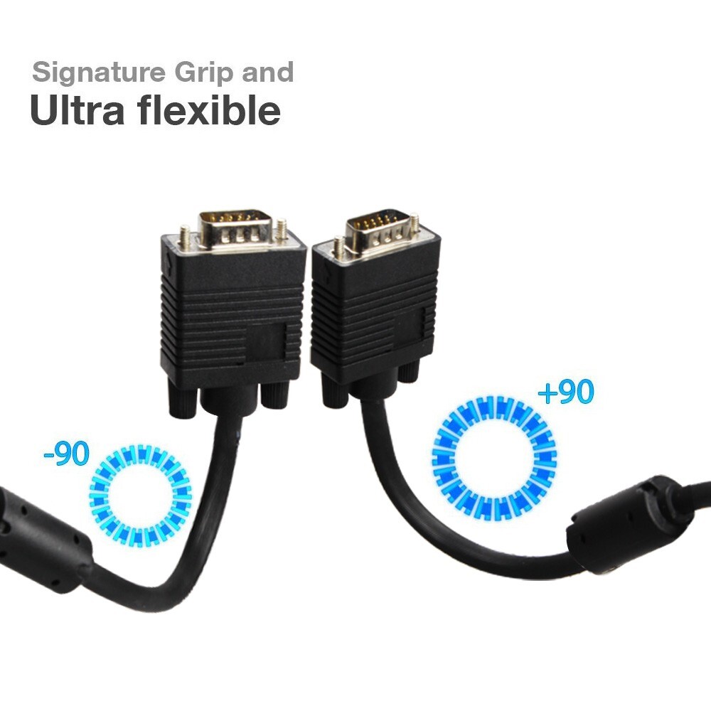 6ft VGA SVGA D-Sub Male to Male Monitor Cable for PC TV Projector LCD M/M 15pin