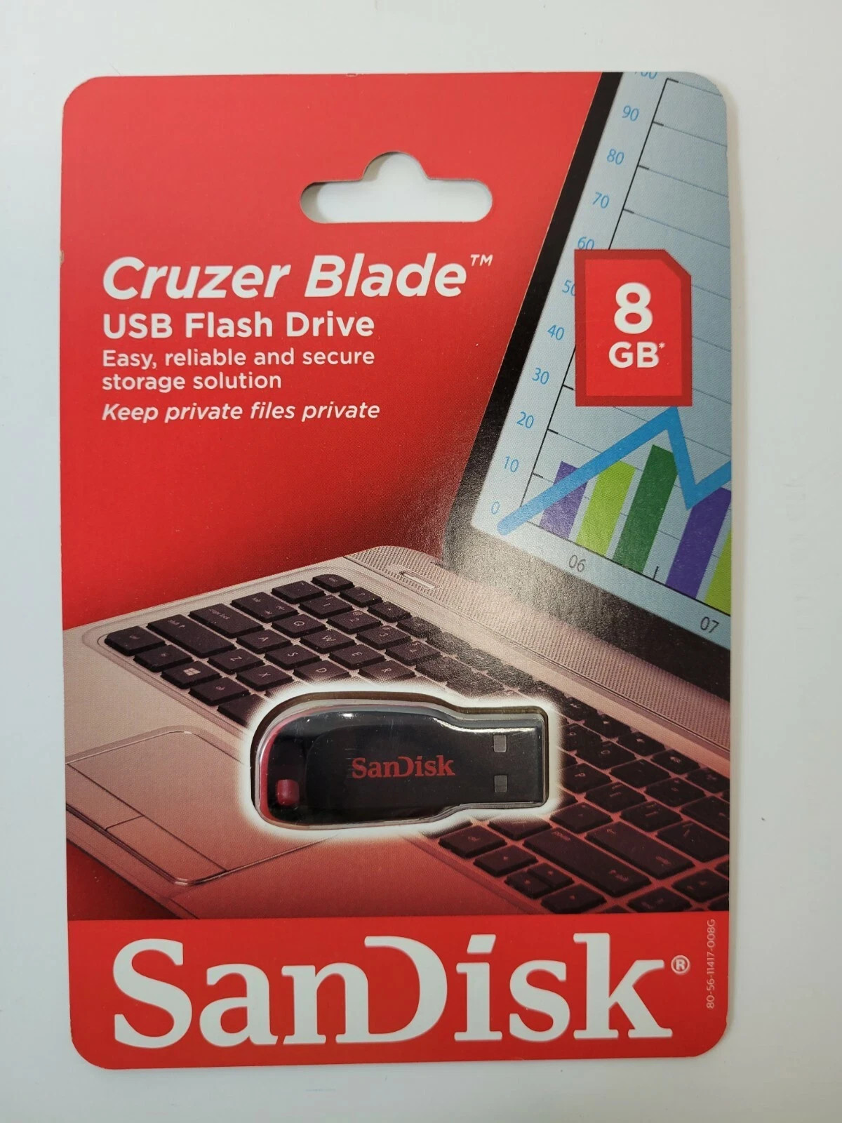 NEW Lot of 2 Sandisk Cruzer Blade 8GB 8G USB 2.0 Flash Drive Memory Stick