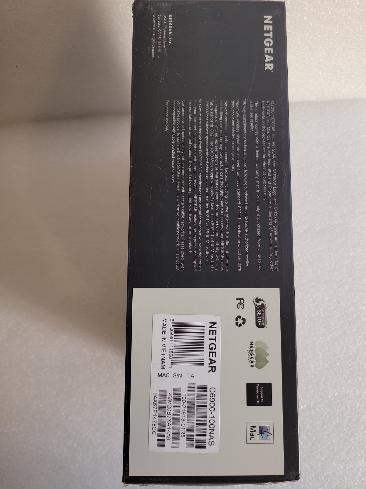NETGEAR Nighthawk AC1900 Dual-Band DOCSIS 3.0 Cable Modem Router WiFi 1900 Mbps