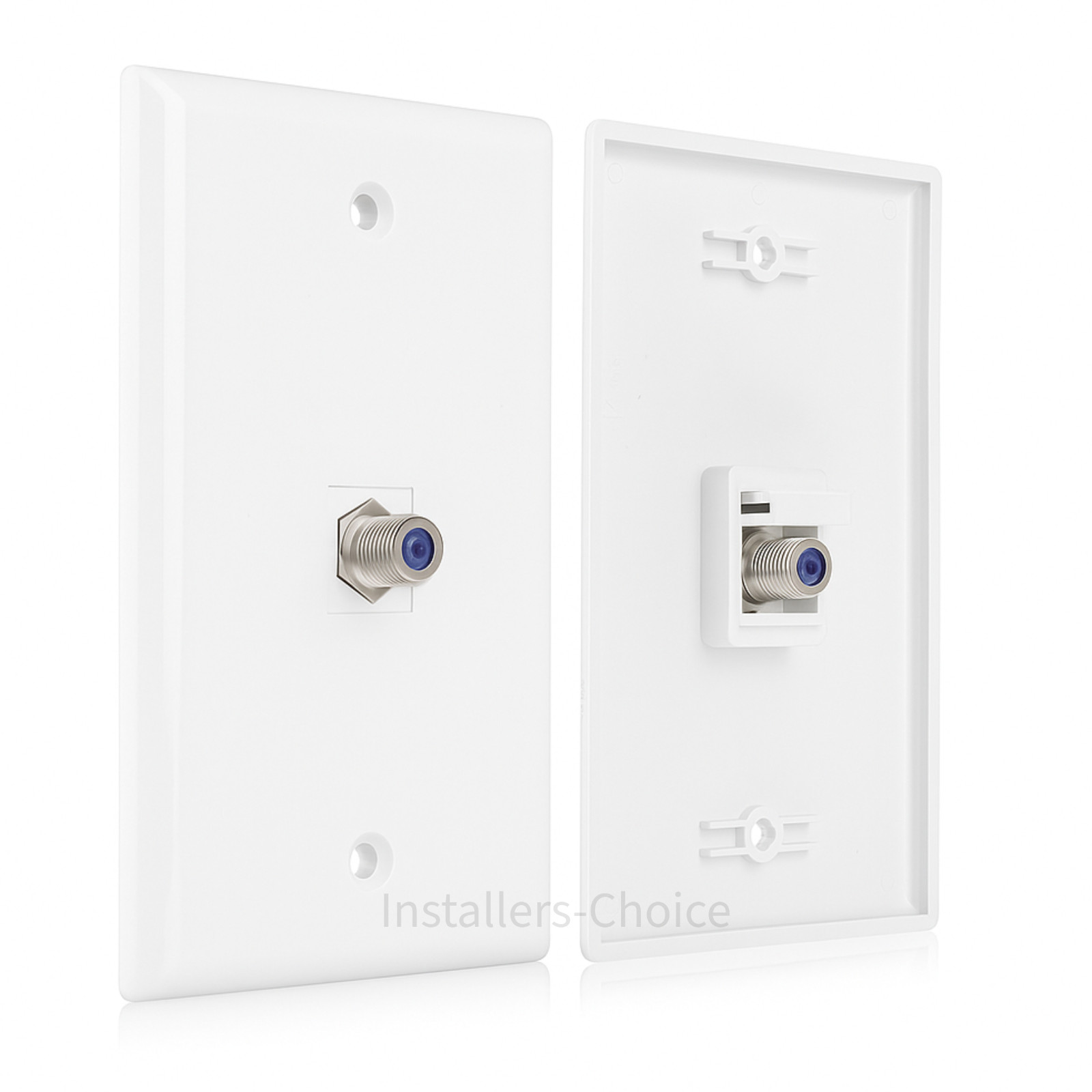 Keystone Jack Coaxial Cable Coupler F-Type Insert for Wall Plate White Pack lot