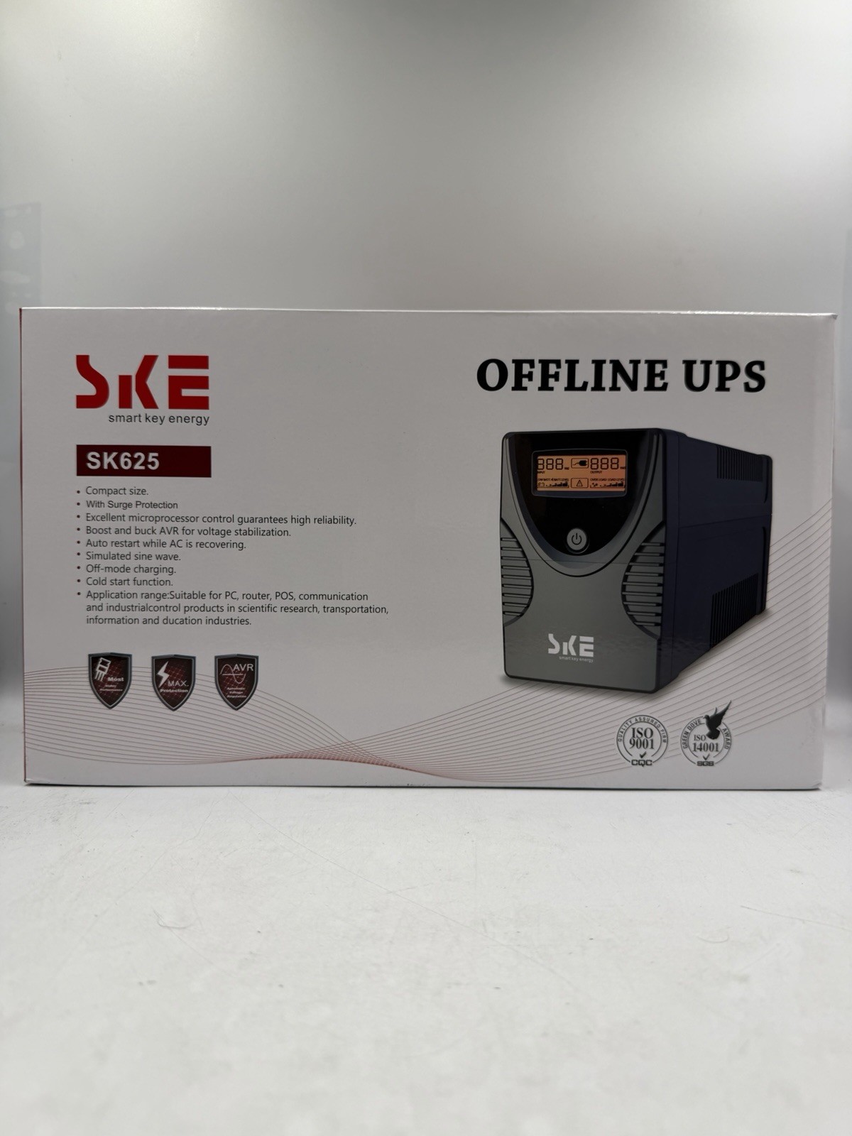 SKE SK625 625VA/360W UPS Battery Backup & Surge Protector