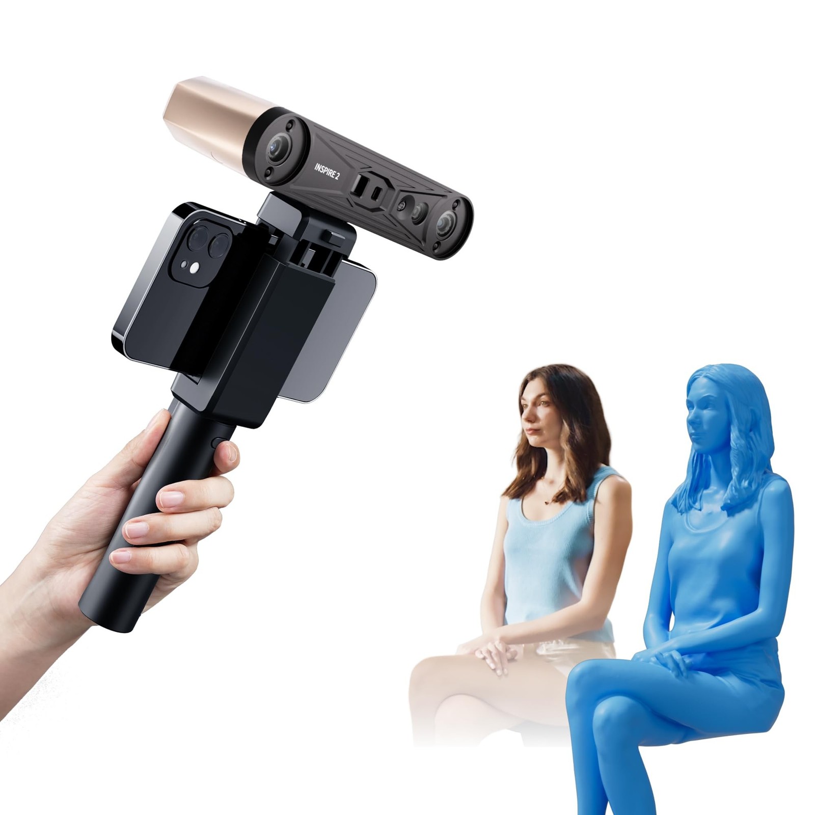 Revopoint INSPIRE 2 3D Scanner for 3D Printing, Up to 0.03mm Precision, Multi…