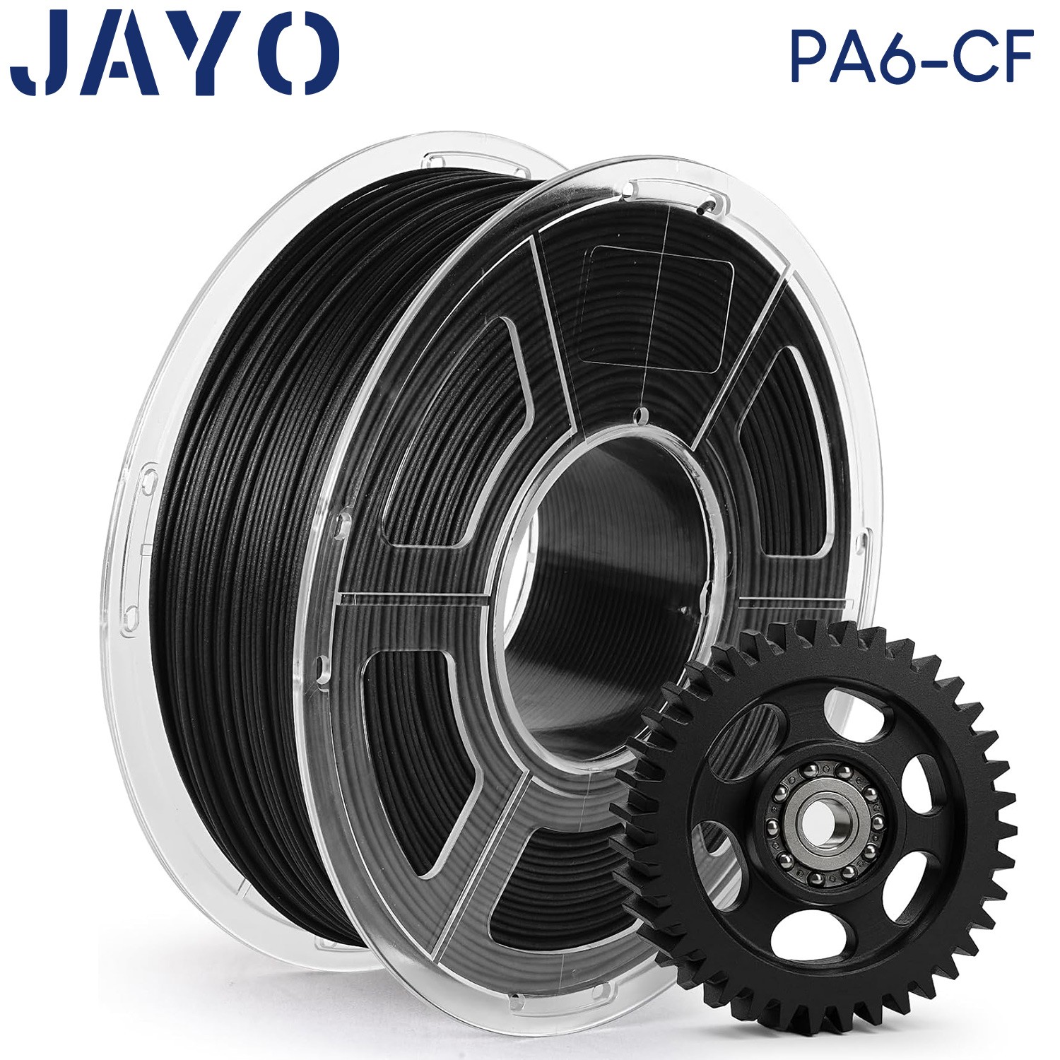JAYO 1KG Black PA6-CF Nylon Carbon Fiber Filament 1.75mm Strength Heat Resistant