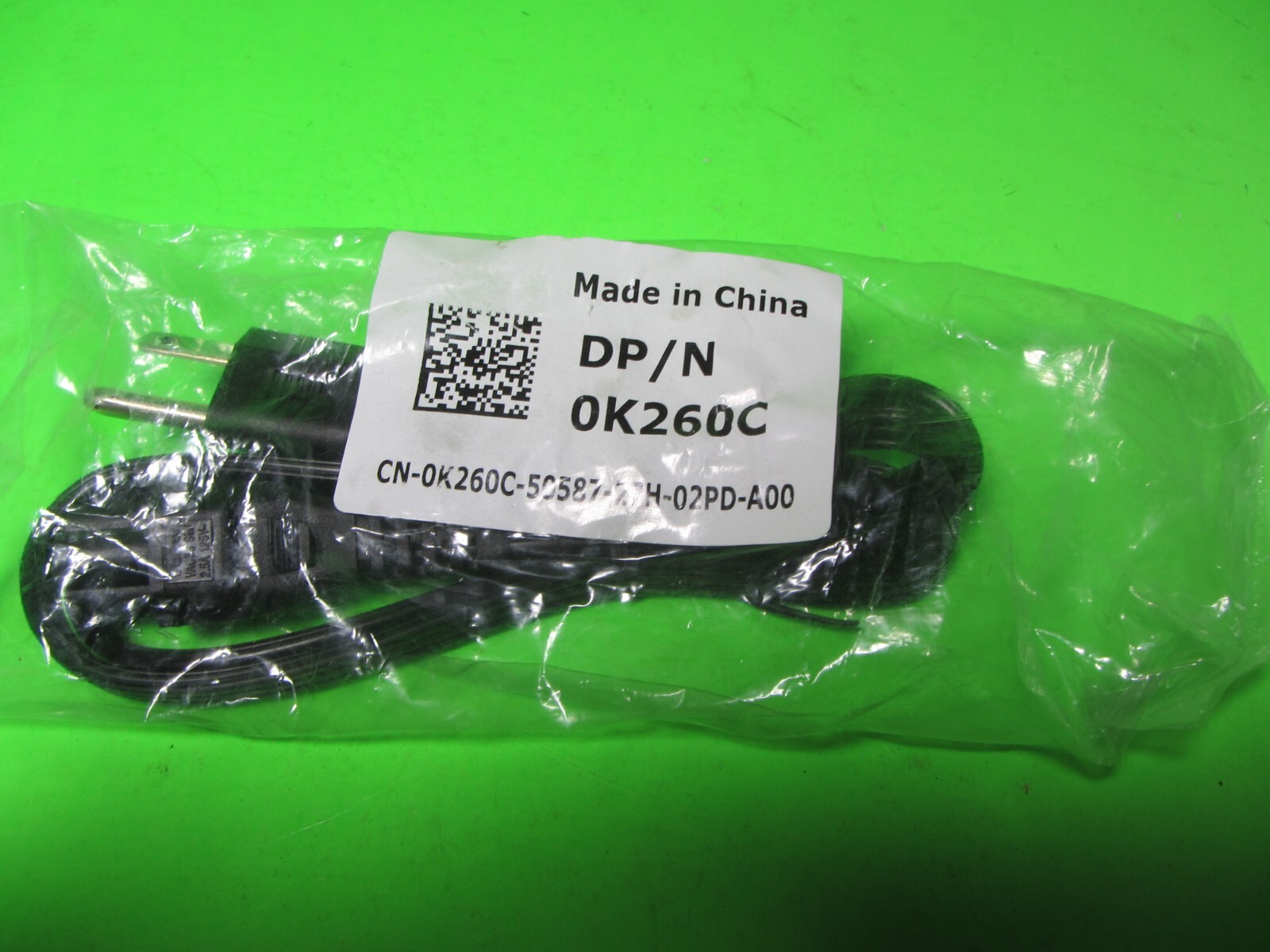 BRAND NEW, DELL P/N 0K260C, OK260C – MICKY MOUSE POWER CABLE