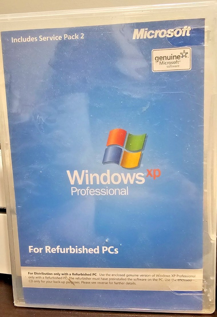 Microsoft Windows XP Professional SP2 for Refurbished PCs OEM CD COA Software