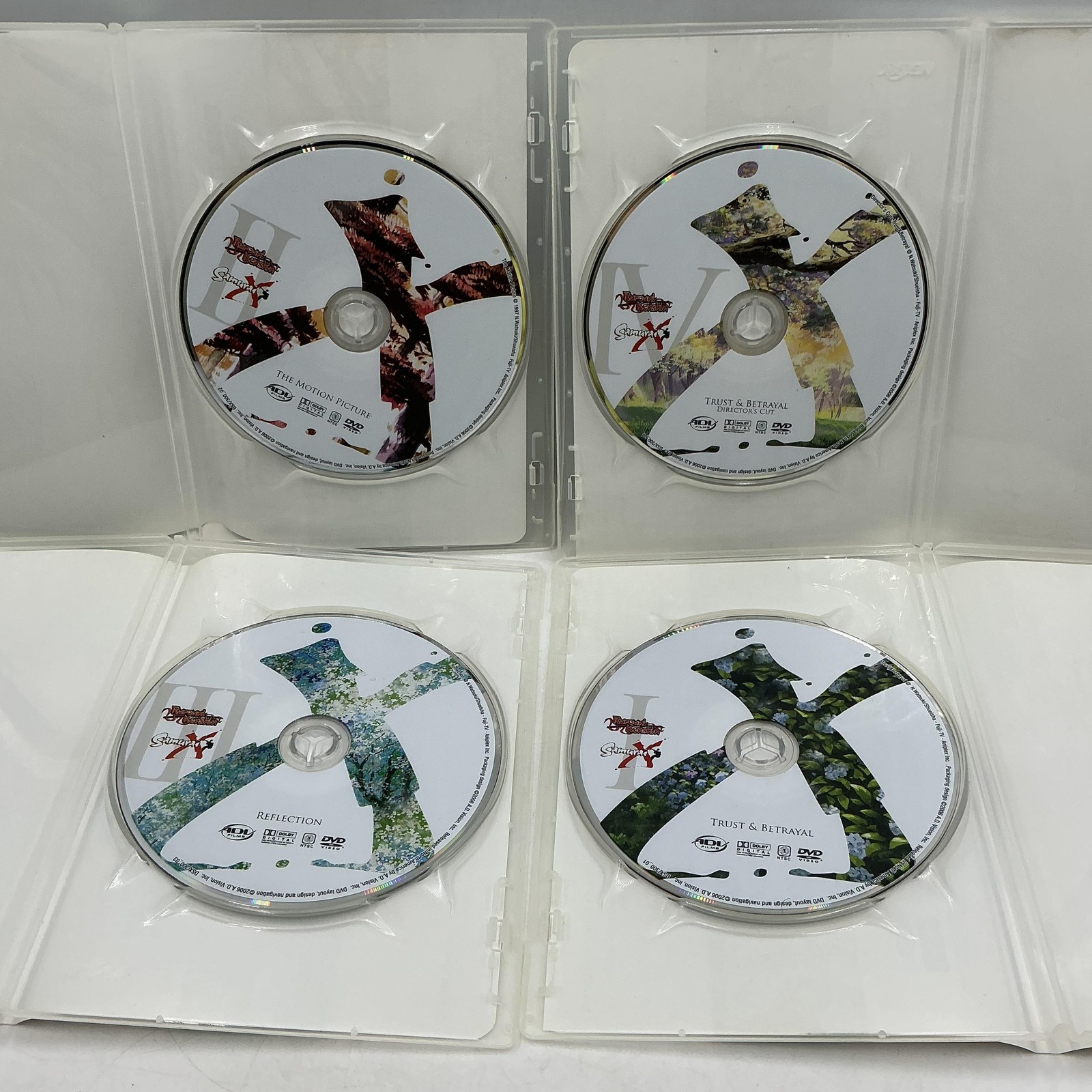 Samurai X DVD-R Complete 4-Disc Set White Artwork Box Anime United States