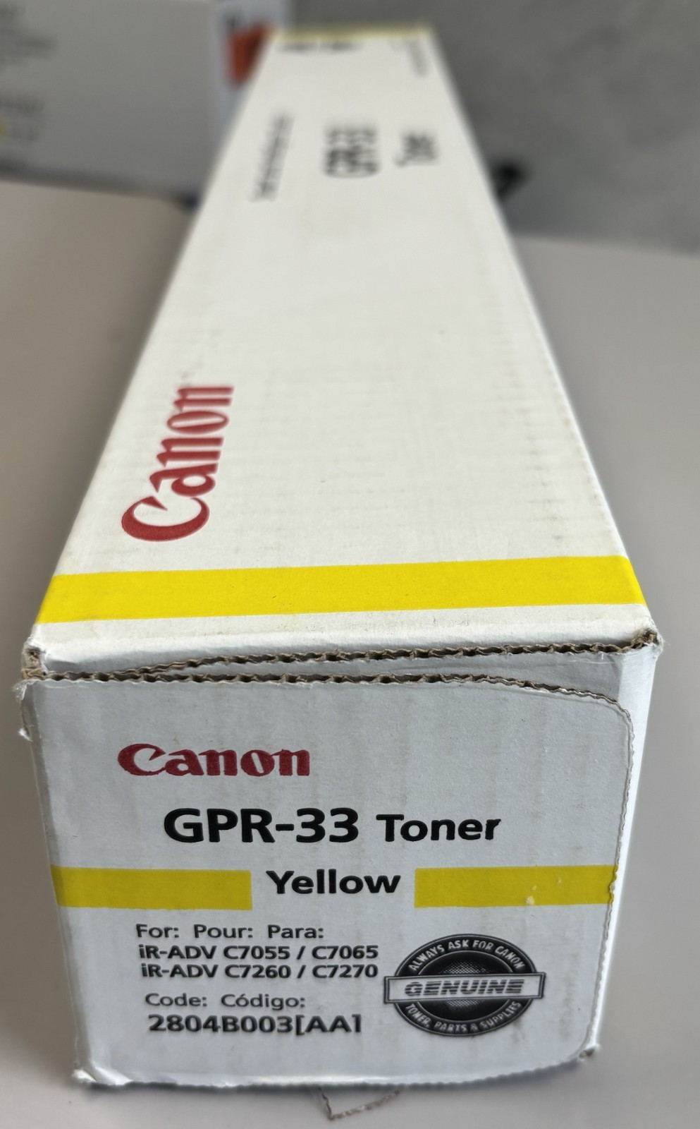 Canon Genuine GPR-33 Yellow Toner 2804B003 OEM Original ADV C7055 C7260 C7270