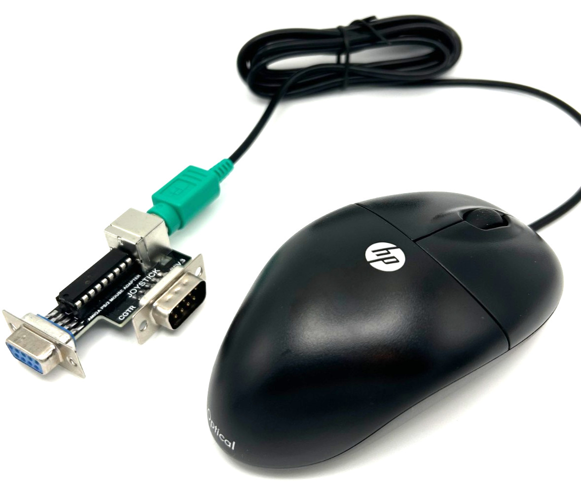 Commodore Amiga Mouse 2 Button Authentic Retro with Ball & Adapter – USA Seller