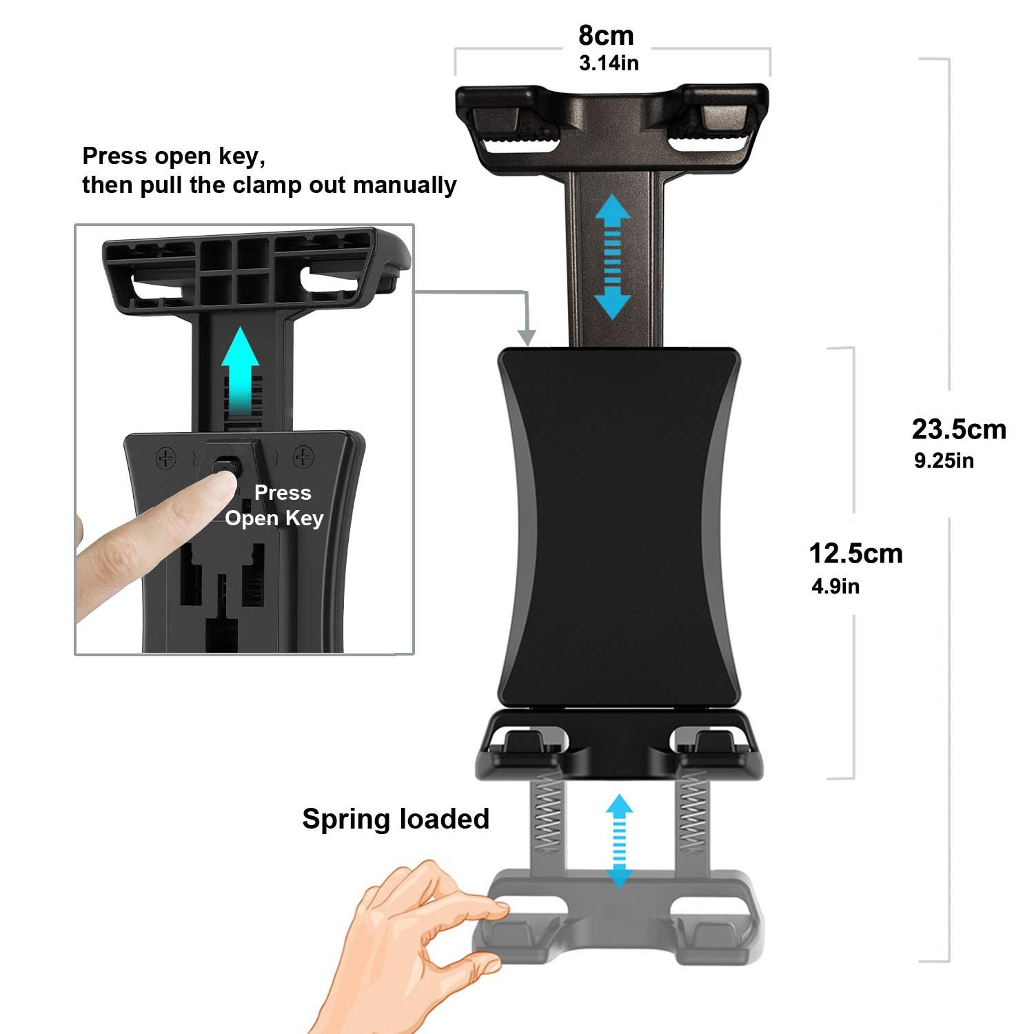IPad Tripod Mount Adapter 360 Degree Rotatable Universal Tablet Clamp Holder …