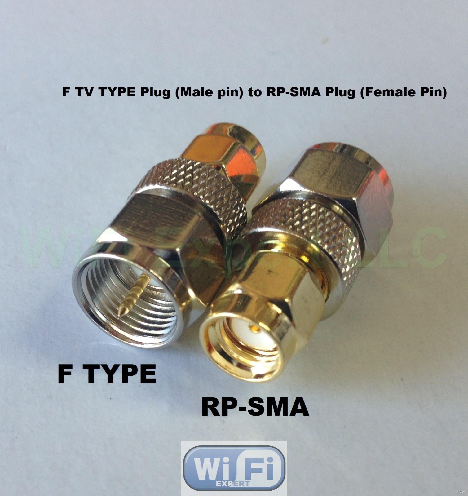 F Type Male Jack to RP SMA Male Plug Straight Adapter RF Connector Converter USA