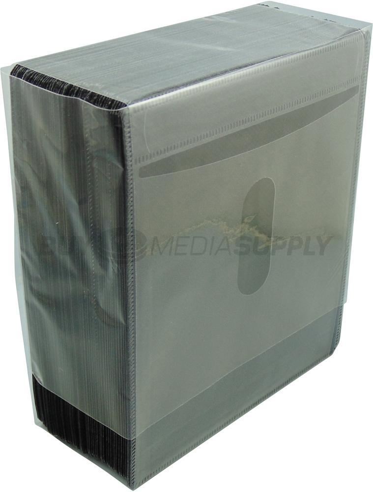 Non woven Black Color Plastic Sleeve CD/DVD Double-sided Lot