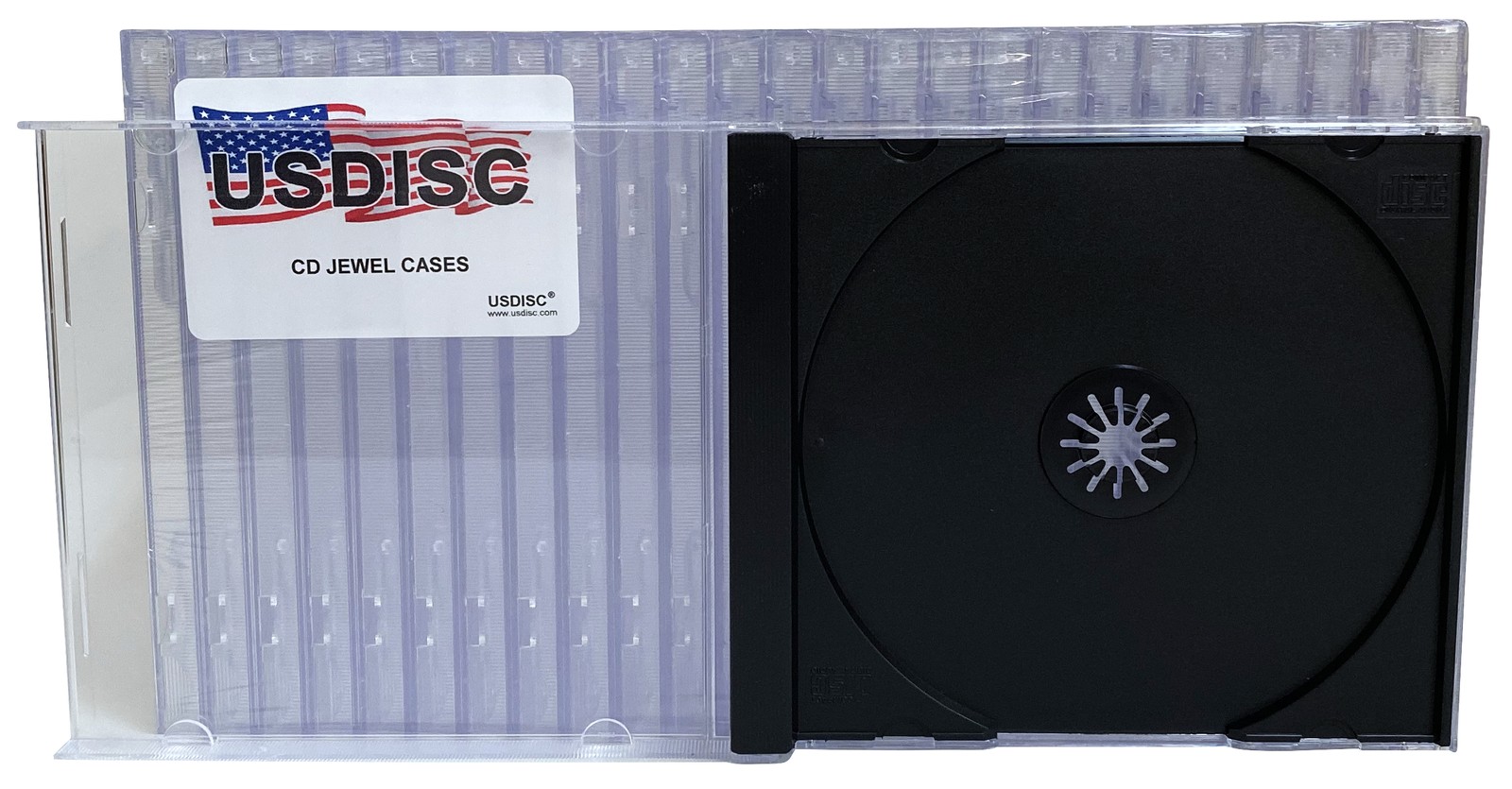 50 USDISC CD Jewel Cases Standard 10.4mm, Single 1 Disc (Black) Lot