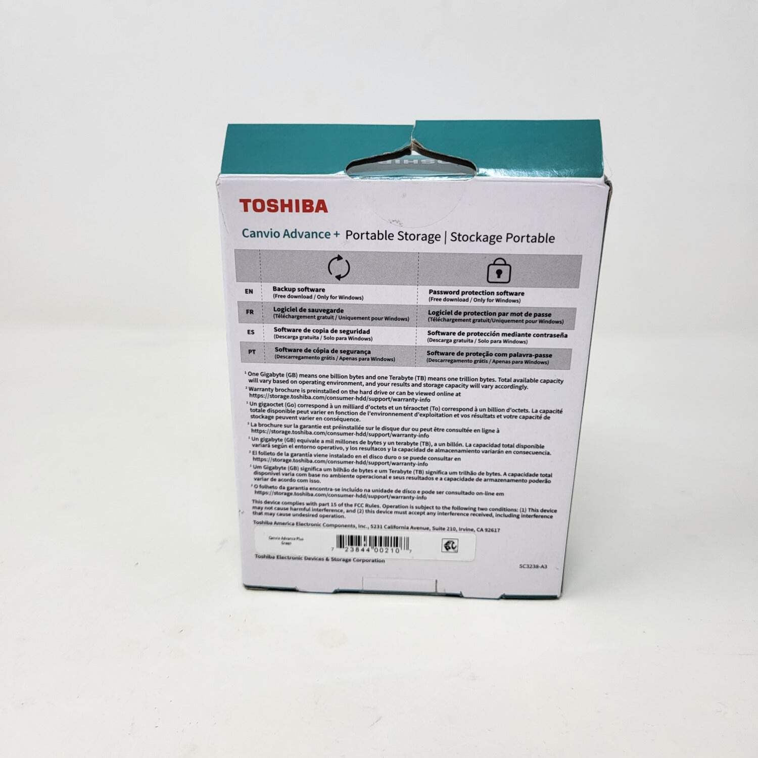 New Toshiba Canvio Advance + 4TB Storage HDTCA40XGCCB