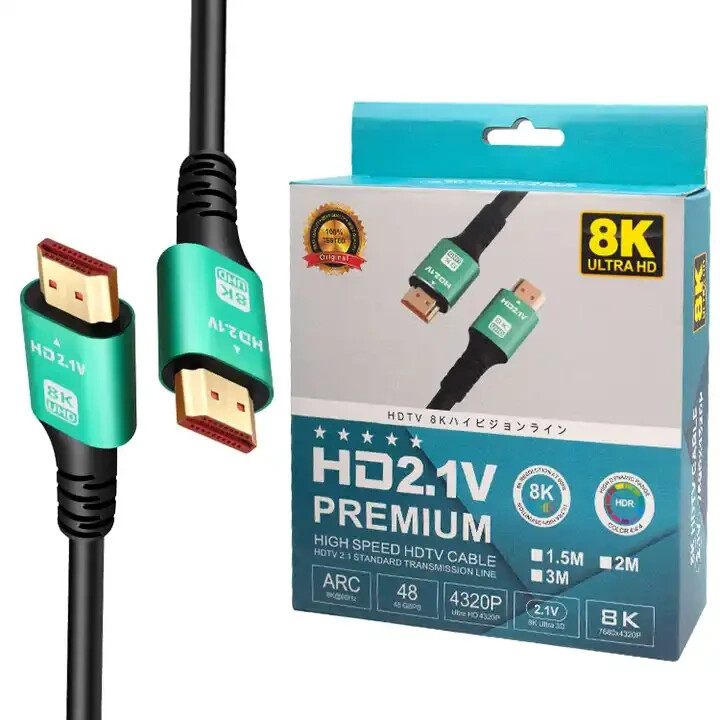 8K HDMI 2.1 Cable Gold Plated 8K 48Gbps 4320P UHD 120Hz/60Hz Male To Male 6-10ft