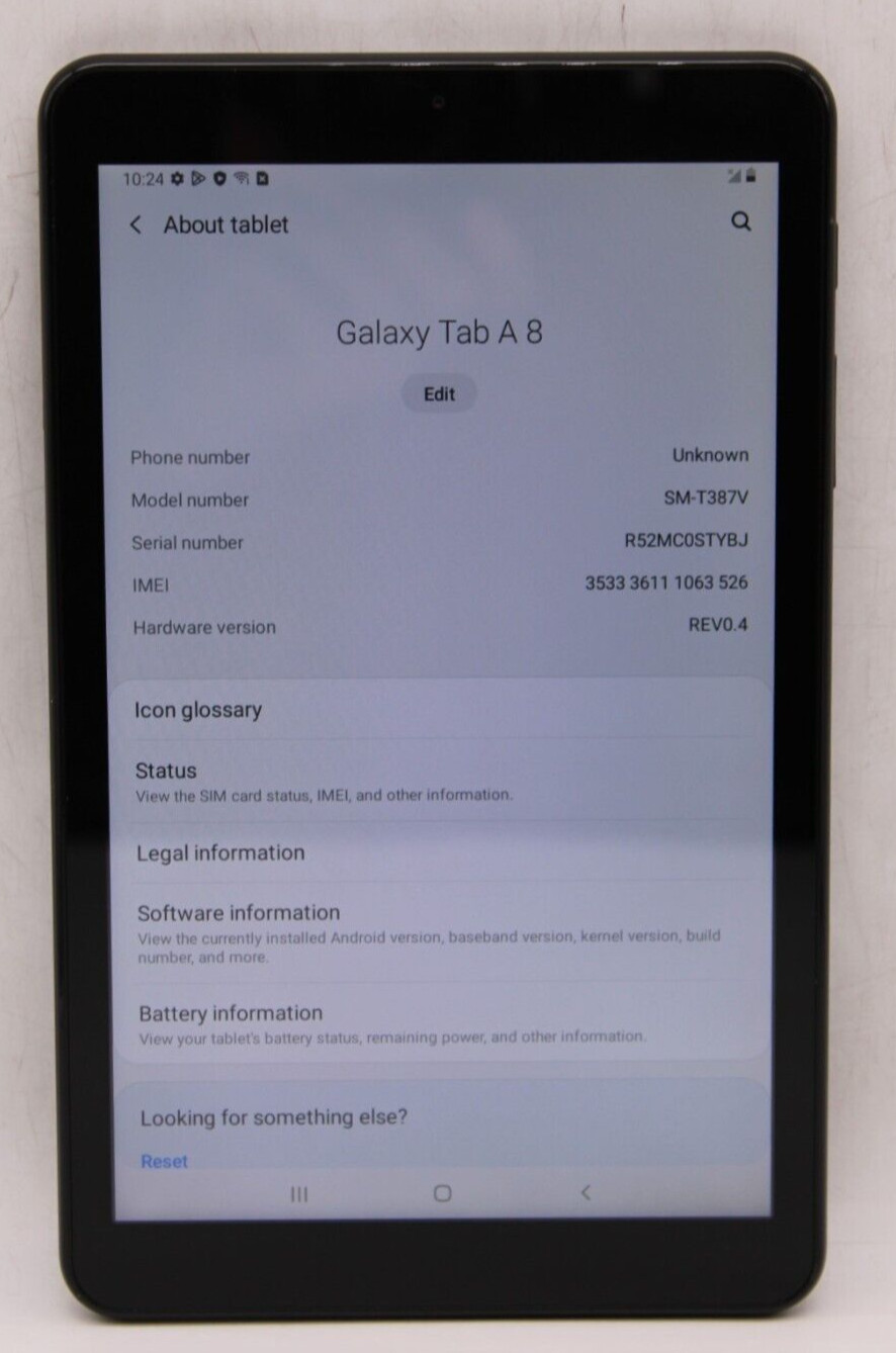 Samsung Galaxy Tab A8 32GB Metallic Black Tablet SM-T387V WiFi *USED* *READ*