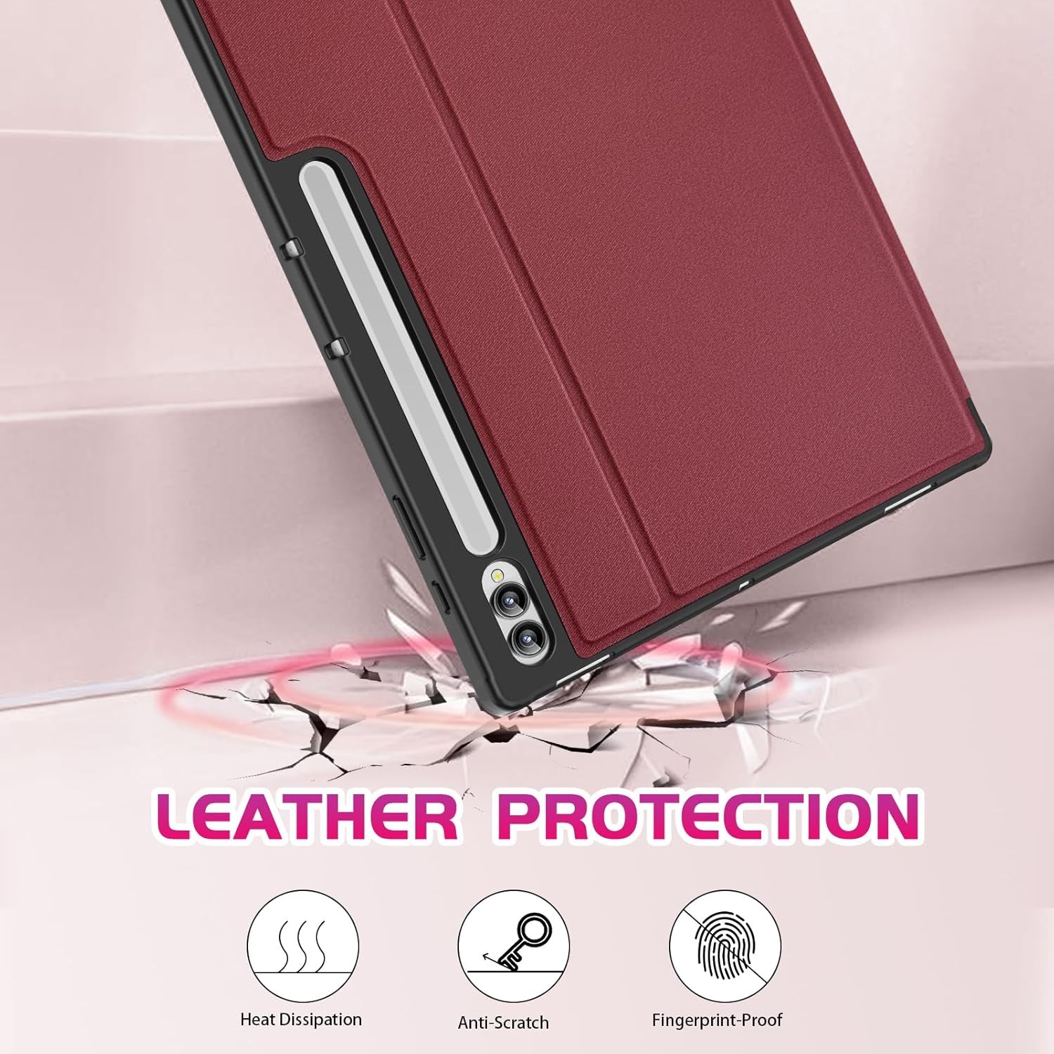 Case for Samsung Galaxy Tab S10 Ultra/Tab S9 Ultra 14.6 Inch with S Pen Holder,