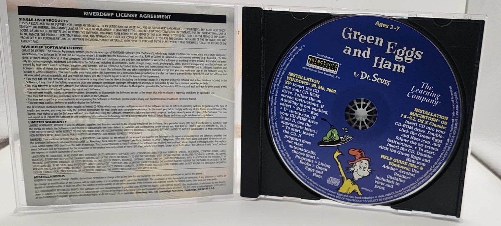 Dr. Seuss Green Eggs and Ham PC Mac CD-ROM Living Books Learning Company