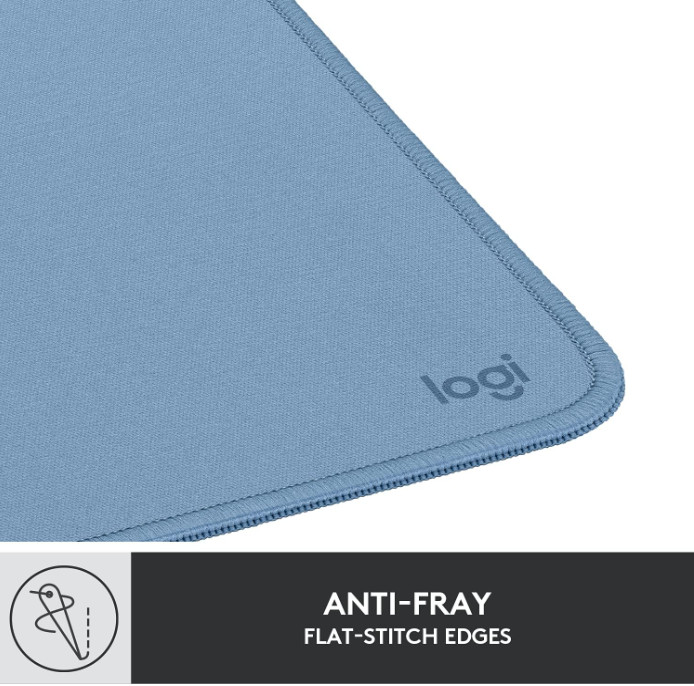 Logitech Mouse Pad – Studio Series, Computer Mouse Mat with Anti-Slip Blue Grey